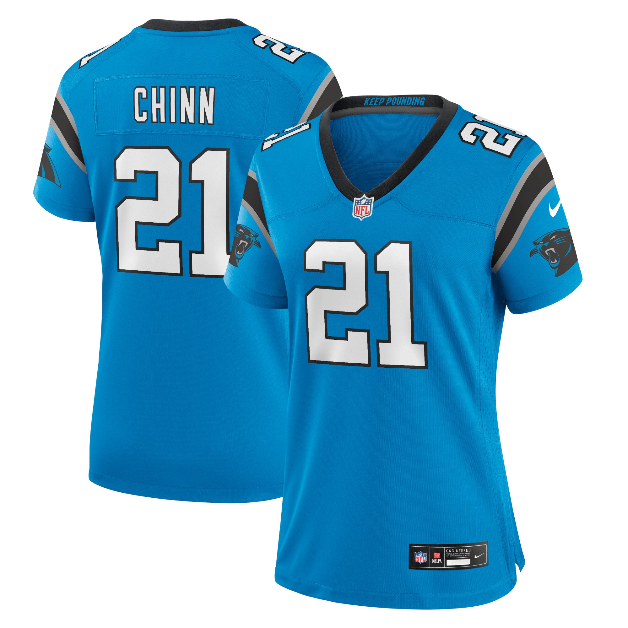 Jeremy Chinn Carolina Panthers Women's Player Jersey - Blue cheap jerseys for sale - CheapJerseys.Shop