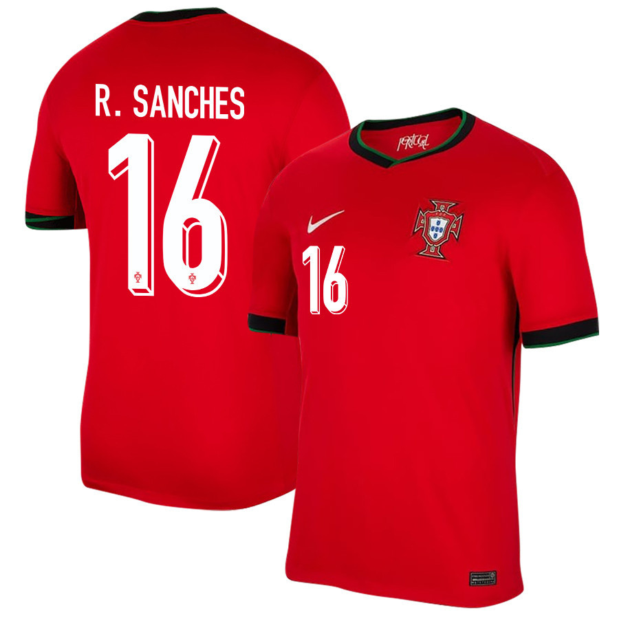 Renato Sanches 16 Portugal National Team 2024/25 Home Men Jersey - Red cheap jerseys for sale - CheapJerseys.Shop