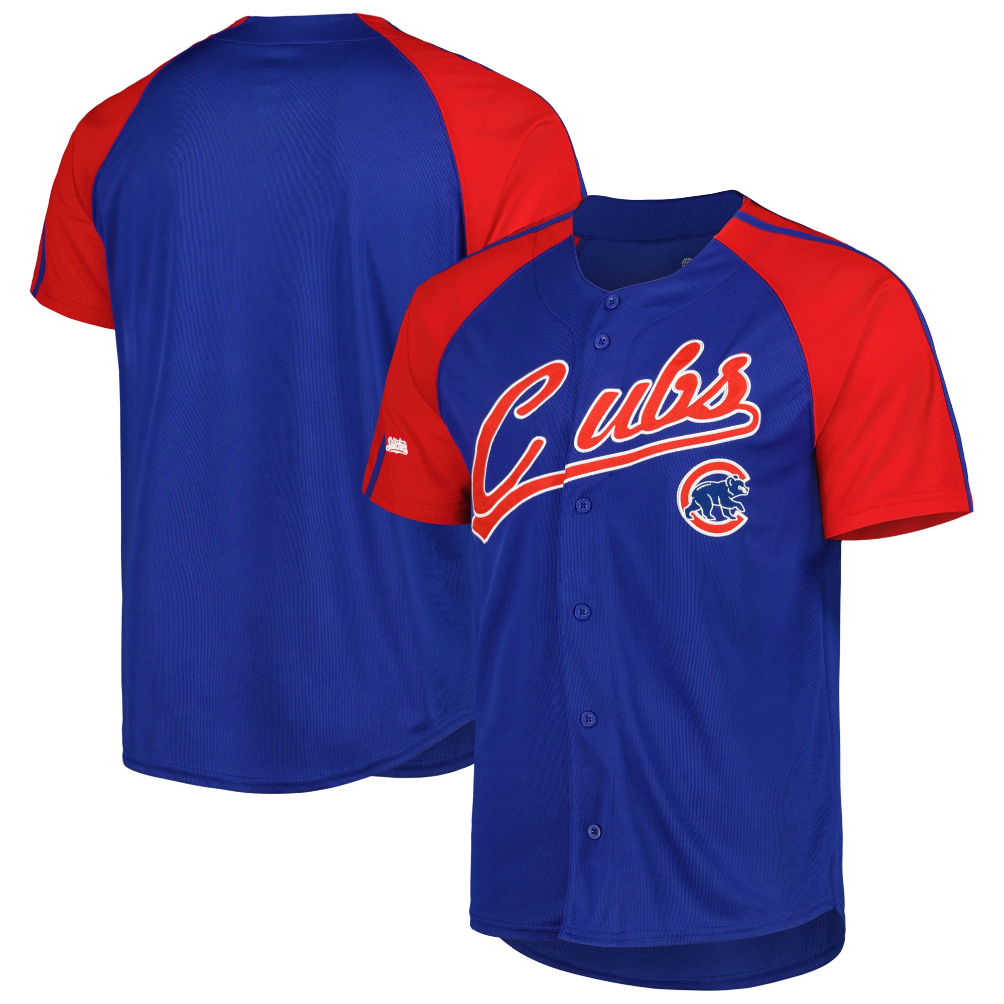 Chicago Cubs Stitches Button-Down Raglan Fashion Jersey - Royal cheap jerseys for sale - CheapJerseys.Shop