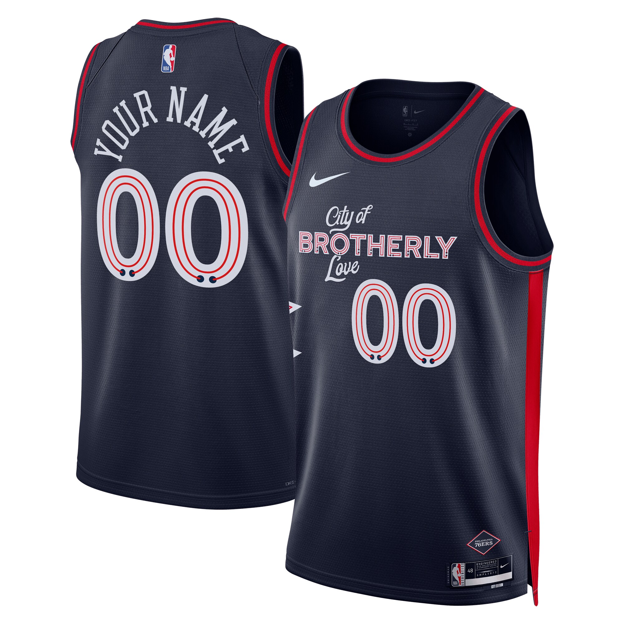 Philadelphia 76ers Unisex 2023\/24 Custom Swingman Jersey - Navy - City Edition cheap jerseys for sale - CheapJerseys.Shop