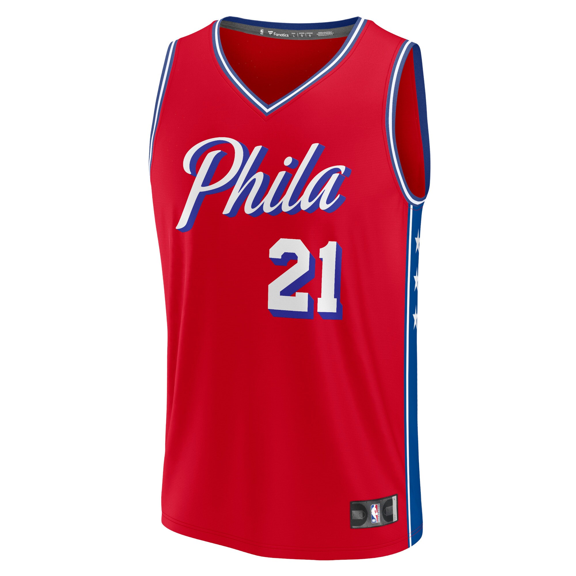 Joel Embiid Philadelphia 76ers Fanatics Fast Break Replica Player Jersey - Statement Edition - Red cheap jerseys for sale - CheapJerseys.Shop