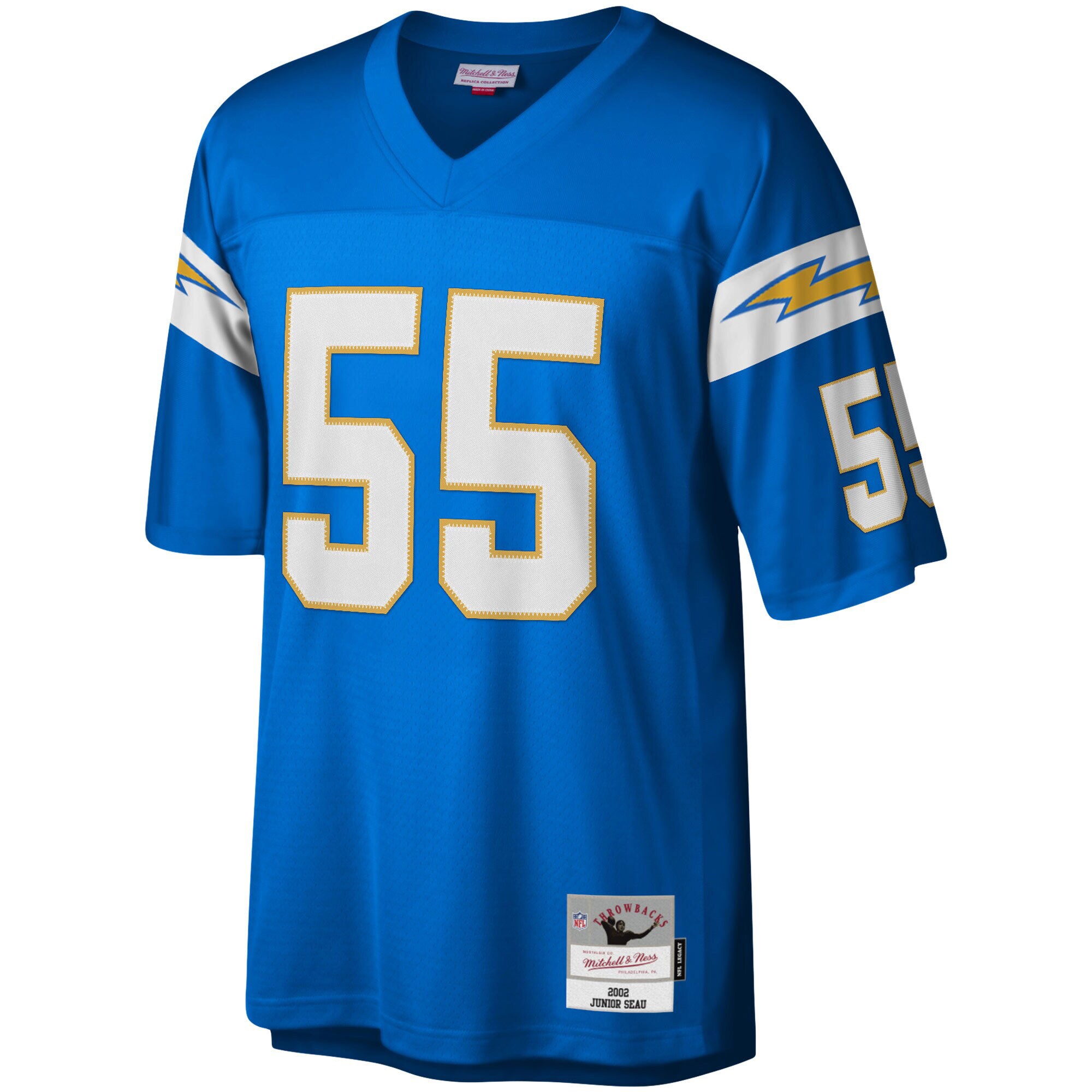 Junior Seau Los Angeles Chargers Mitchell & Ness Big & Tall 2002 Retired Player Replica Jersey - Powder Blue cheap jerseys for sale - CheapJerseys.Shop