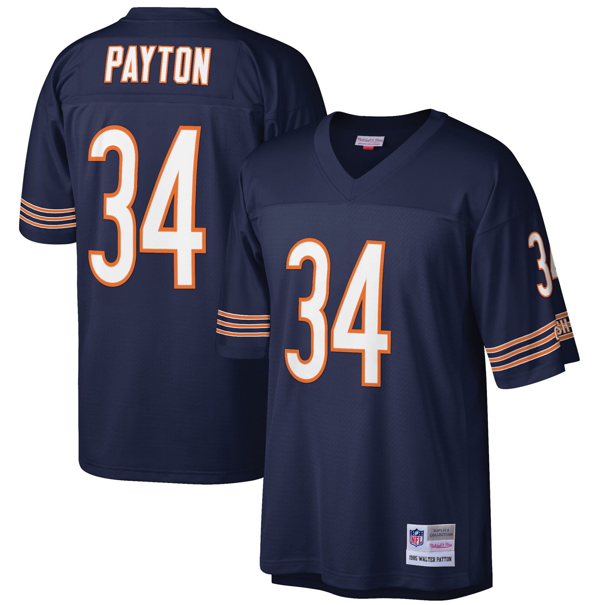 Walter Payton Chicago Bears Mitchell & Ness Big & Tall 1985 Retired Player Replica Jersey - Navy cheap jerseys for sale - CheapJerseys.Shop