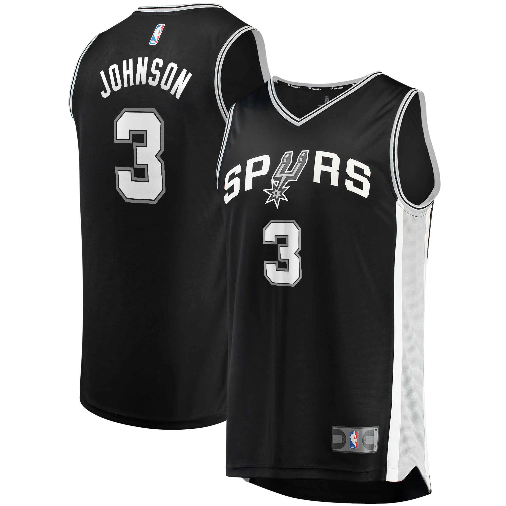 Keldon Johnson San Antonio Spurs Fanatics Fast Break Replica Jersey - Icon Edition - Black cheap jerseys for sale - CheapJerseys.Shop