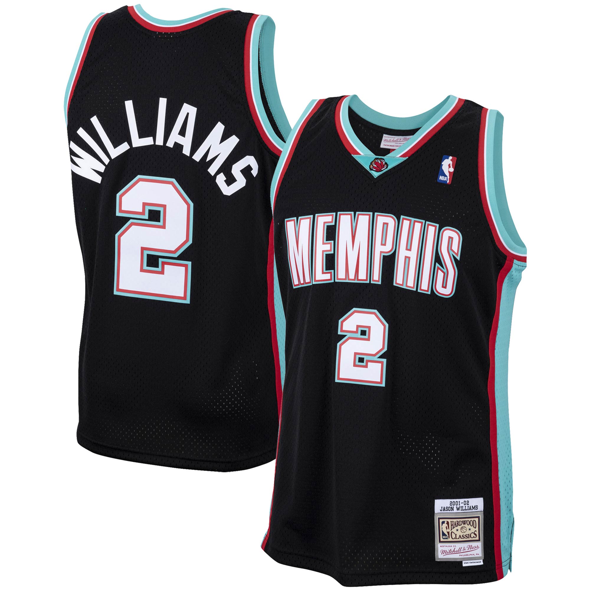 Jason Williams Memphis Grizzlies Mitchell & Ness 2001\/02 Hardwood Classics Swingman Jersey - Black cheap jerseys for sale - CheapJerseys.Shop