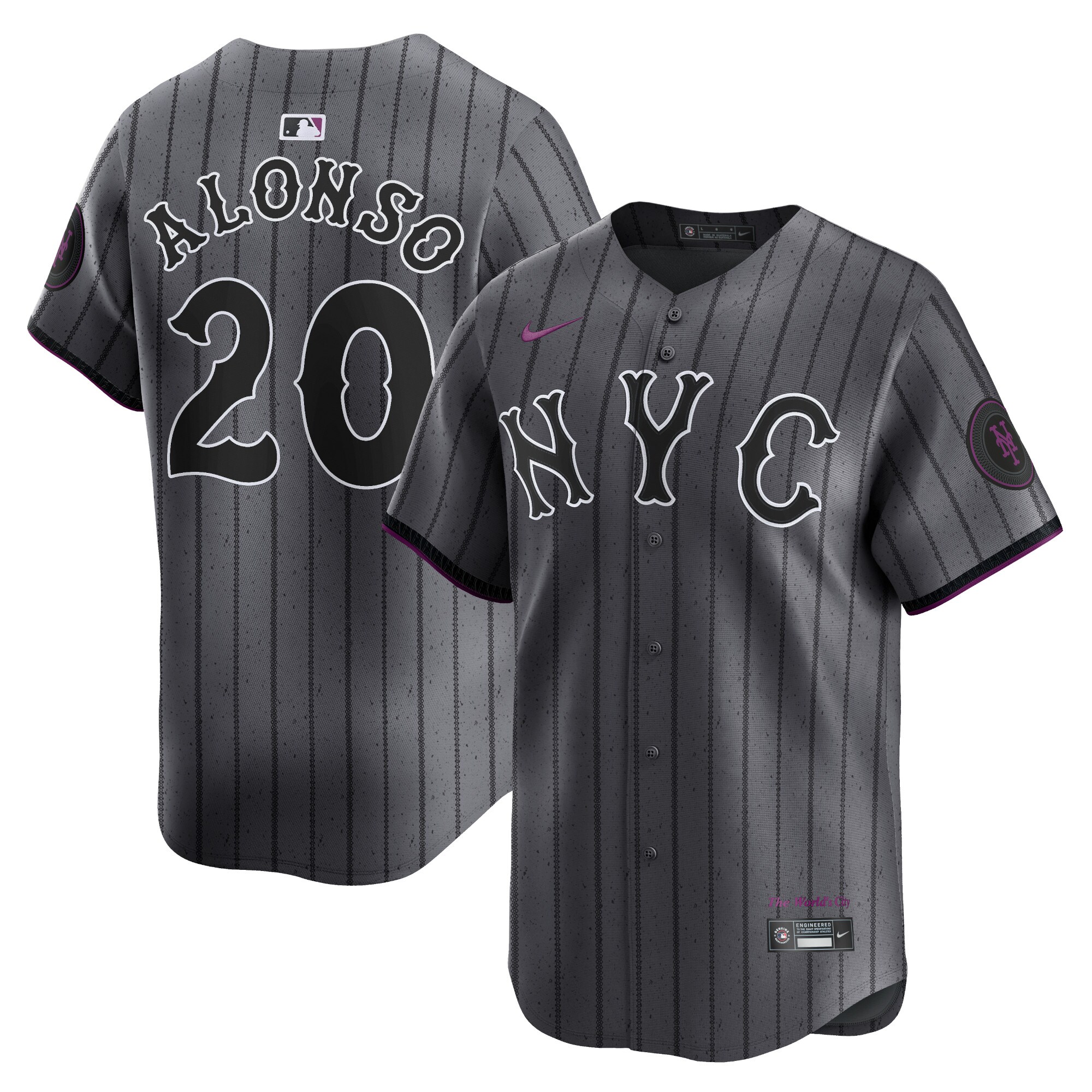 Pete Alonso New York Mets 2024 City Connect Limited Player Jersey - Graphite cheap jerseys for sale - CheapJerseys.Shop