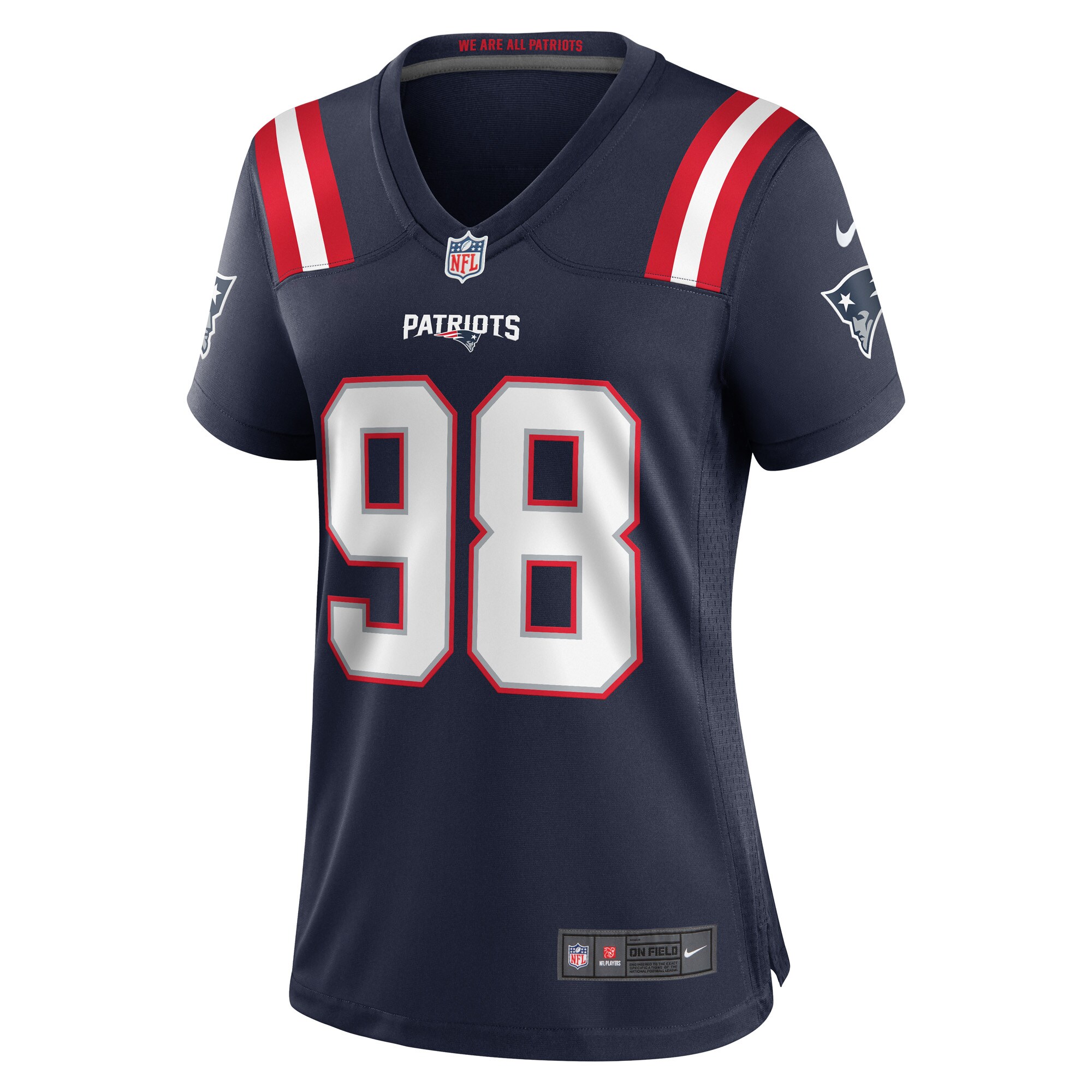 Carl Davis Jr. New England Patriots Women's Game Player Jersey - Navy cheap jerseys for sale - CheapJerseys.Shop