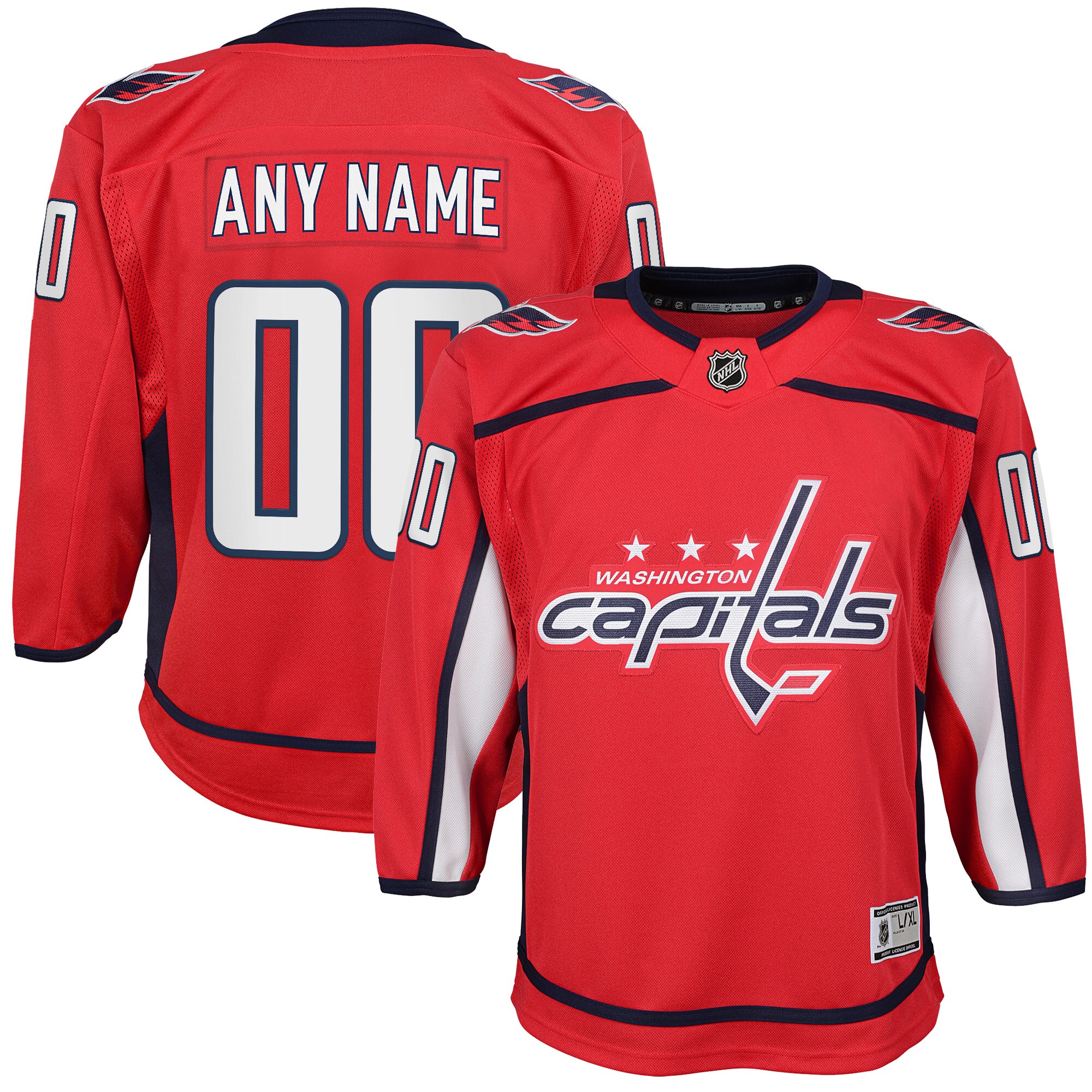 Washington Capitals Youth Home Custom Premier Jersey - Red cheap jerseys for sale - CheapJerseys.Shop