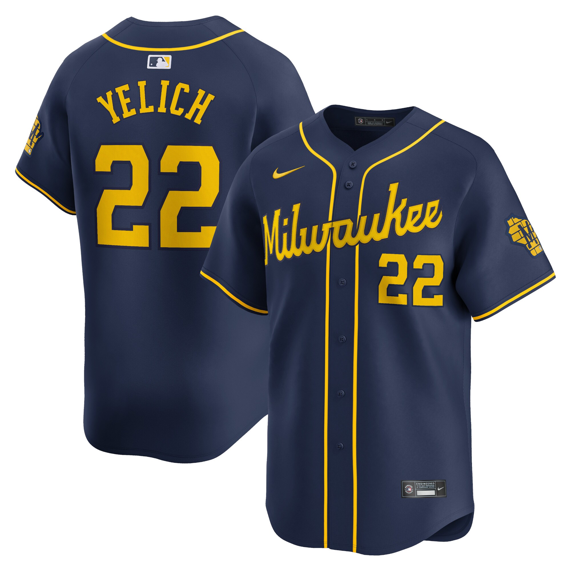Christian Yelich Milwaukee Brewers Alternate Limited Player Jersey\u00c2\u00a0\u00e2\u20ac\u201c Navy cheap jerseys for sale - CheapJerseys.Shop