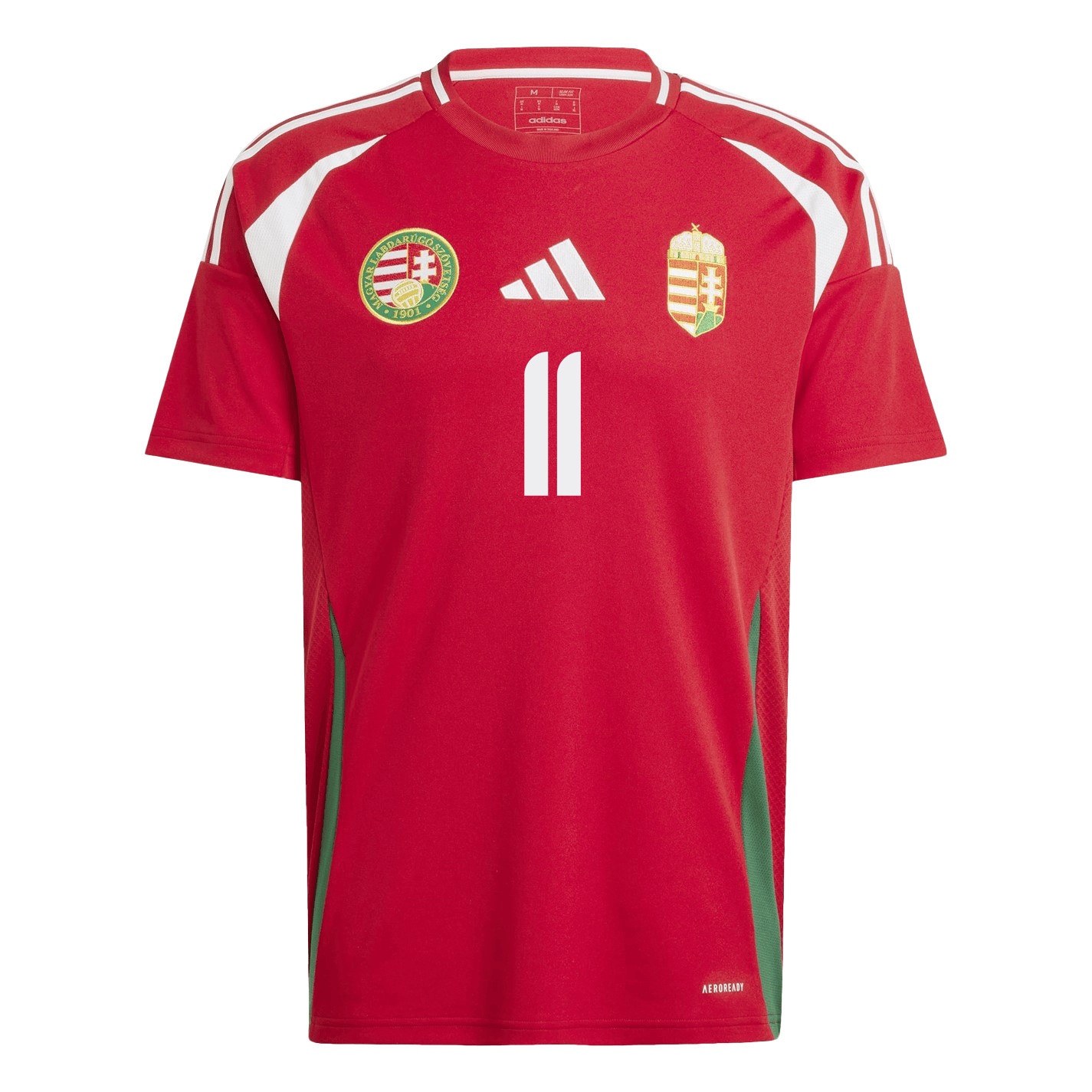 András Németh 11 Hungary National Team 2024/25 Home Men Jersey - Red cheap jerseys for sale - CheapJerseys.Shop
