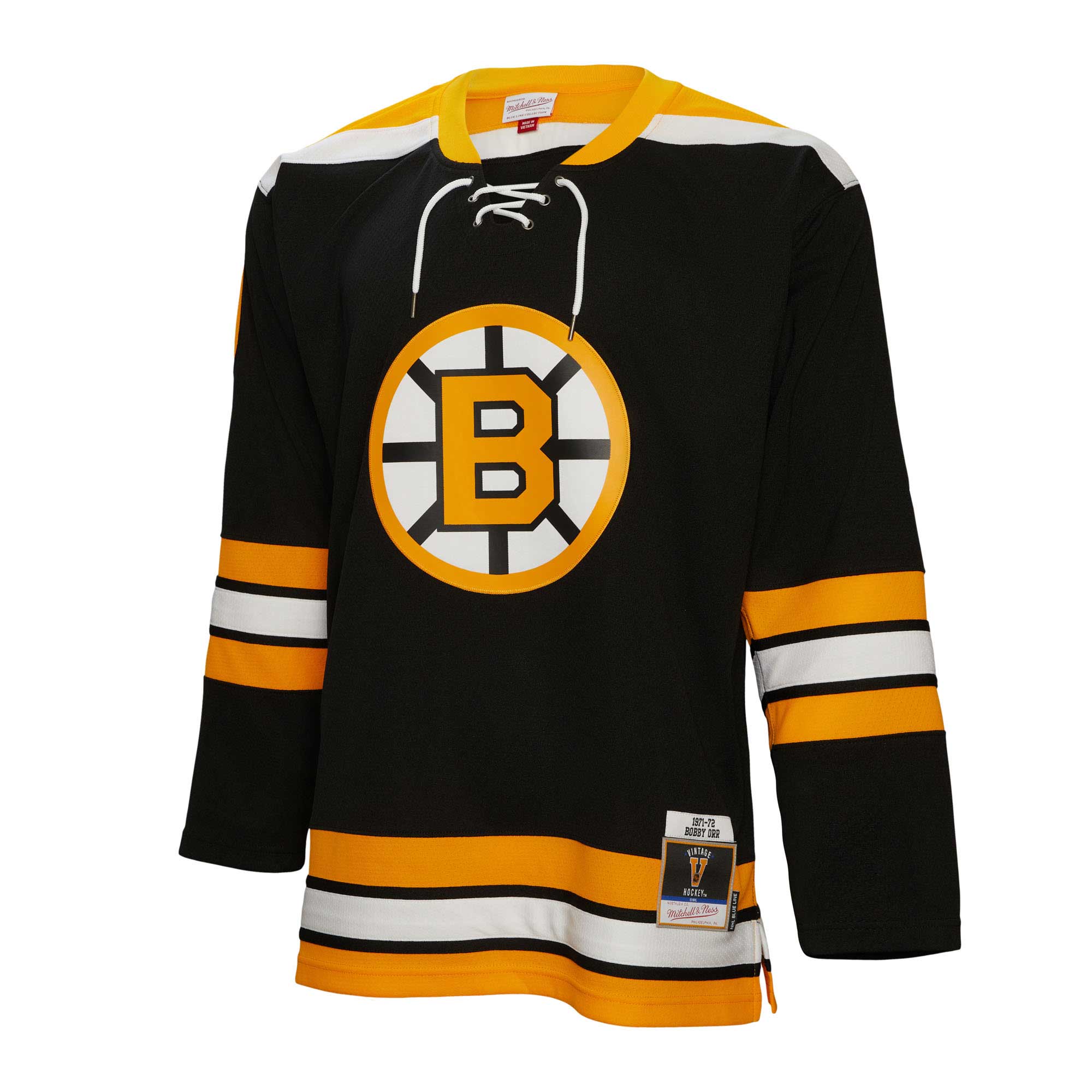 Bobby Orr Boston Bruins Mitchell & Ness 1971\/72 Blue Line Player Jersey - Black cheap jerseys for sale - CheapJerseys.Shop