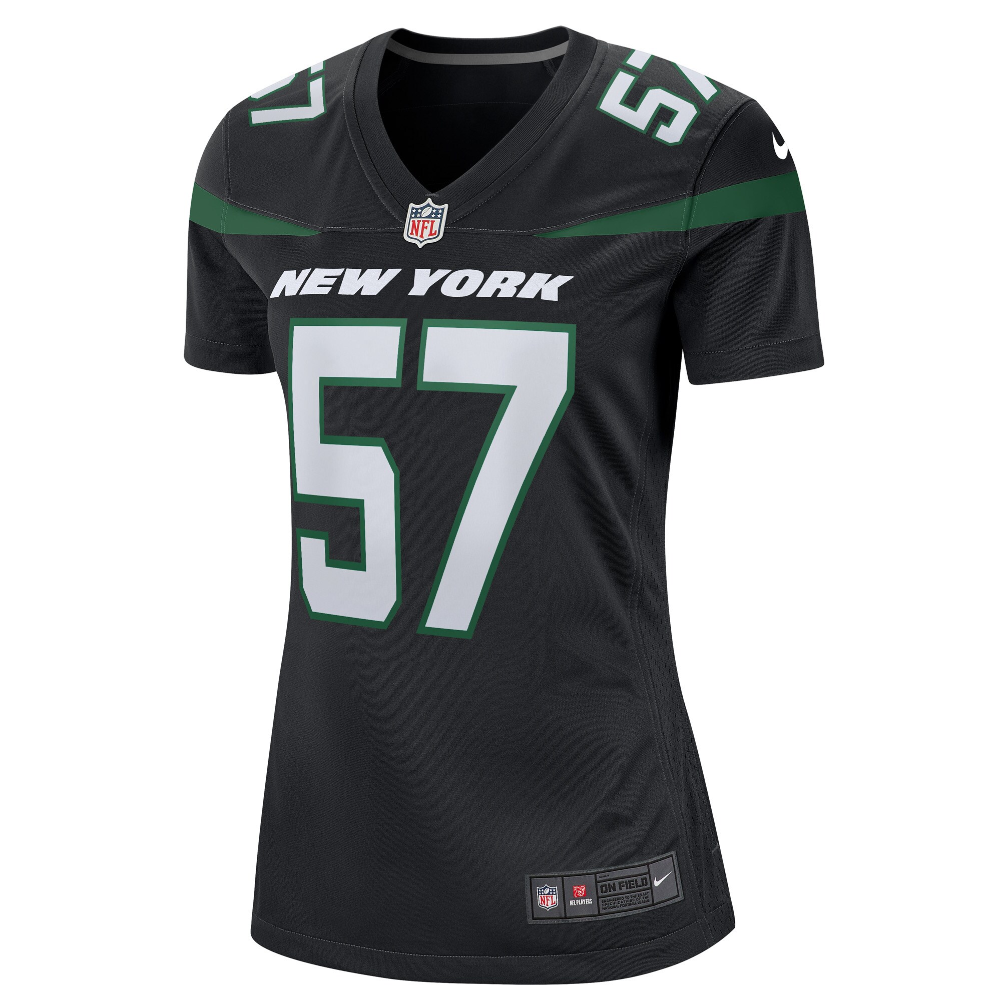 Bart Scott New York Jets Women's Retired Player Jersey - Black cheap jerseys for sale - CheapJerseys.Shop