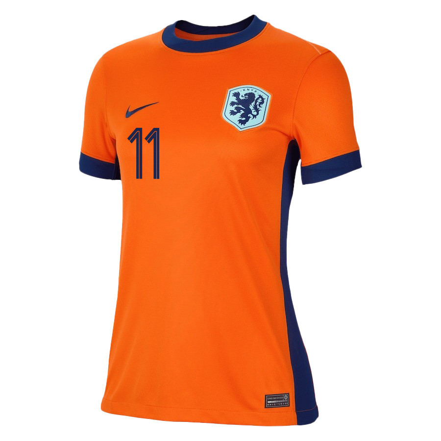 Calvin Stengs 11 Netherlands National Team 2024/25 Home WOMEN Jersey - Orange cheap jerseys for sale - CheapJerseys.Shop