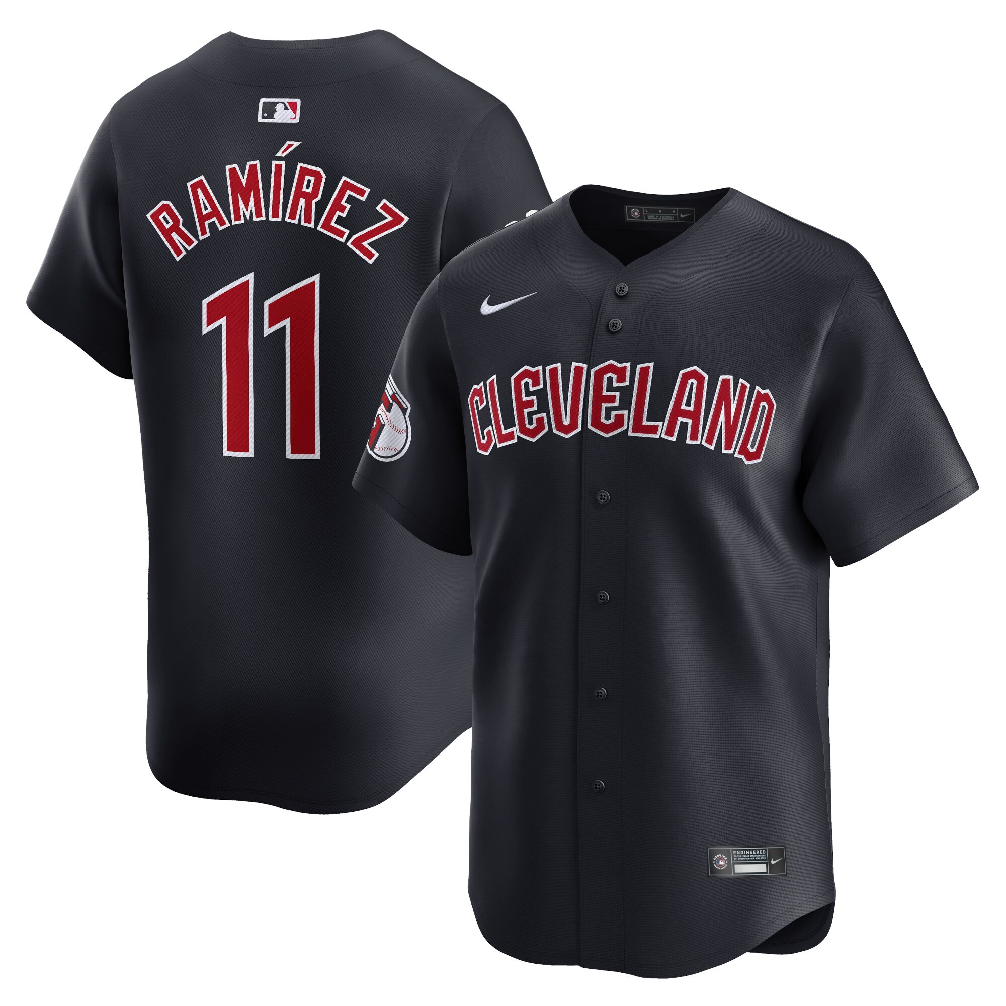 Jos\u00c3\u00a9 Ram\u00c3\u00adrez Cleveland Guardians Alternate Limited Player Jersey\u00c2\u00a0\u00e2\u20ac\u201c Navy cheap jerseys for sale - CheapJerseys.Shop