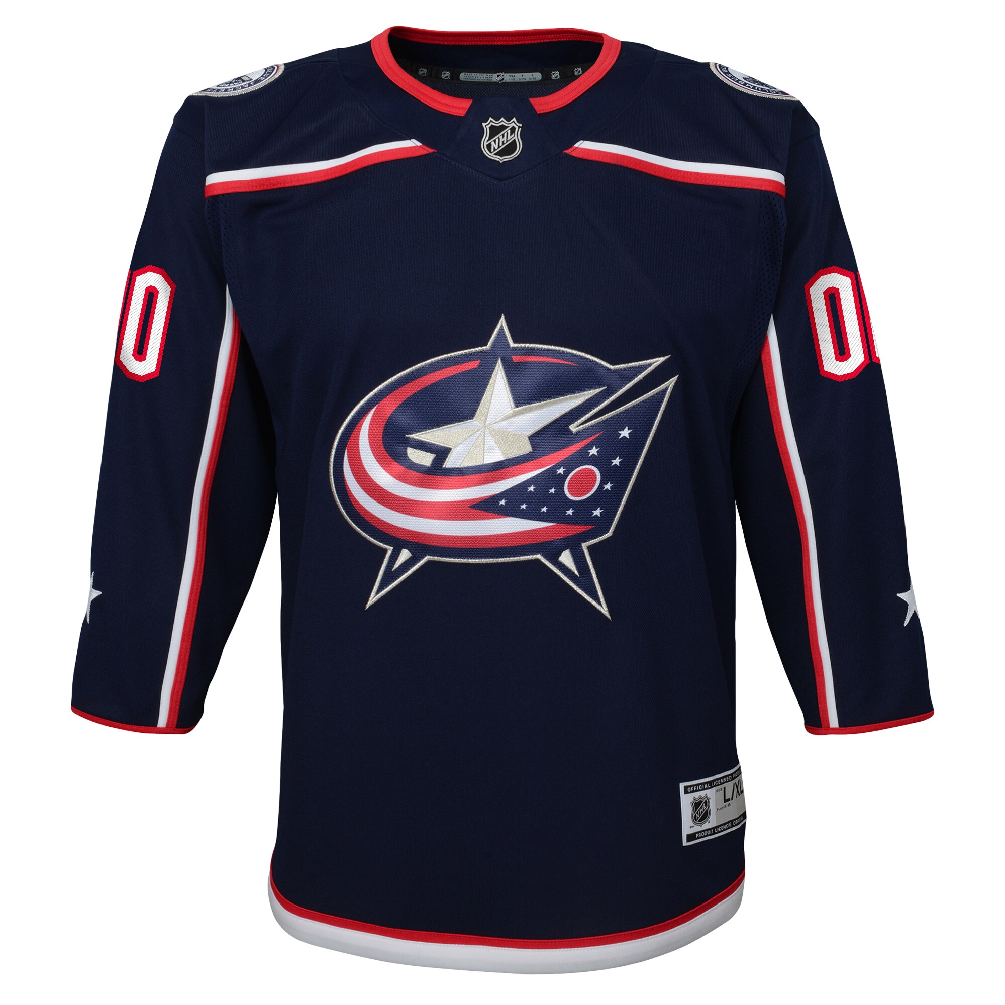 Columbus Blue Jackets Youth Home Premier Custom Jersey - Navy cheap jerseys for sale - CheapJerseys.Shop