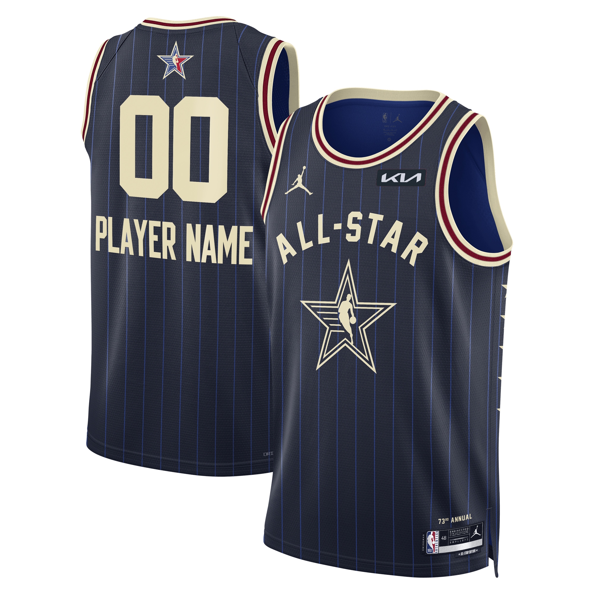 Jordan Brand Unisex 2024 All-Star Game Swingman Custom Jersey - Navy cheap jerseys for sale - CheapJerseys.Shop