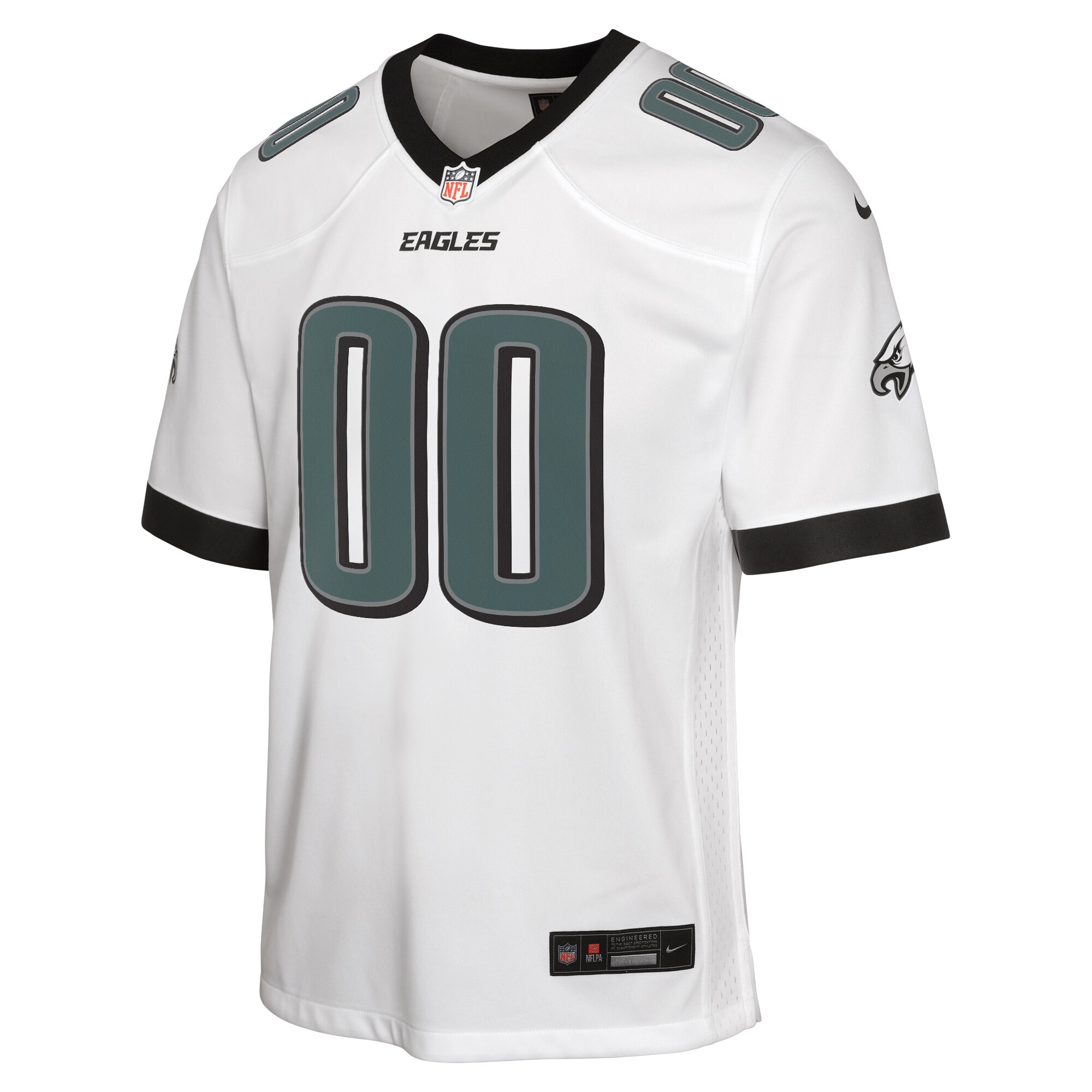 Philadelphia Eagles Youth Custom Game Jersey - White cheap jerseys for sale - CheapJerseys.Shop