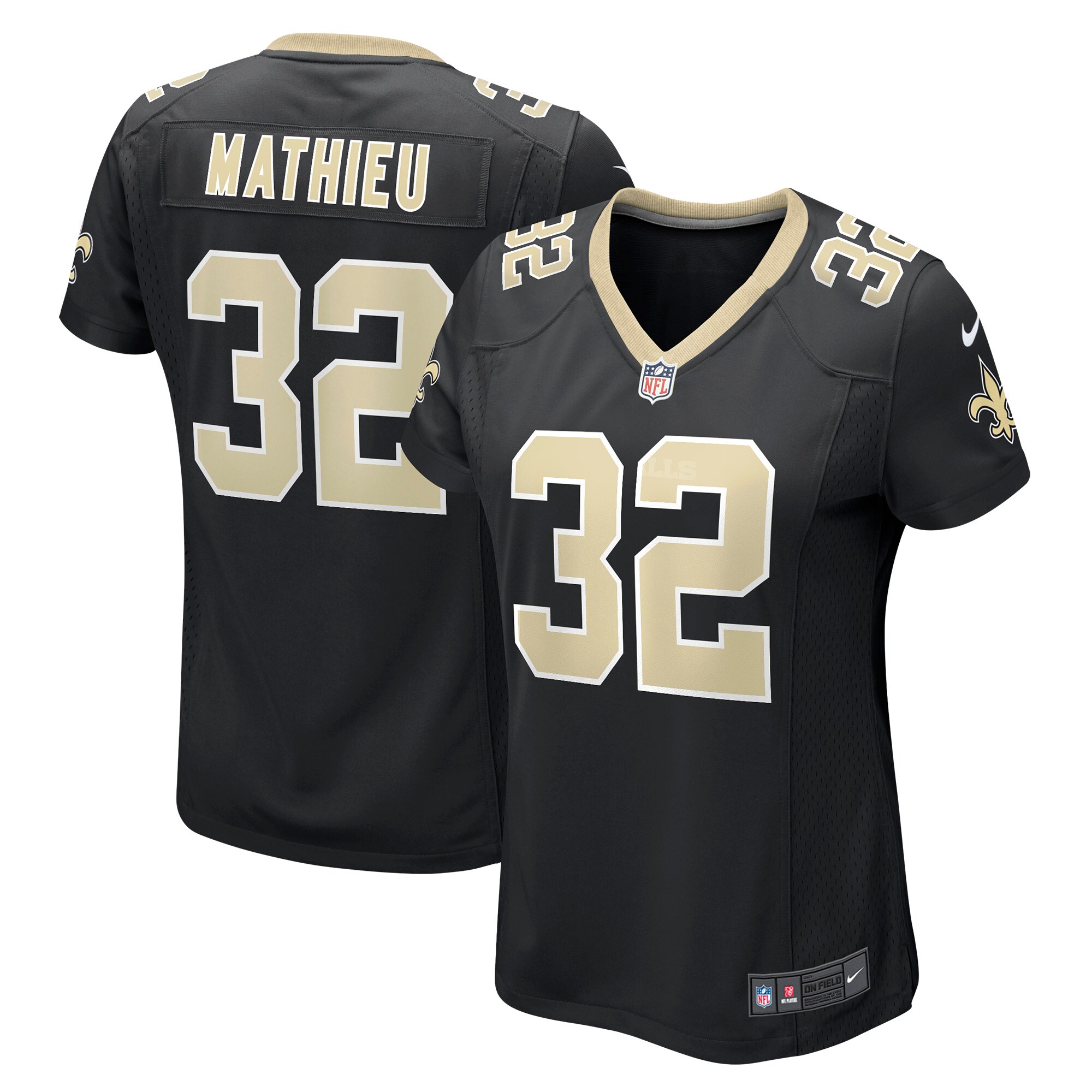 Tyrann Mathieu New Orleans Saints Women's Player Jersey - Black cheap jerseys for sale - CheapJerseys.Shop