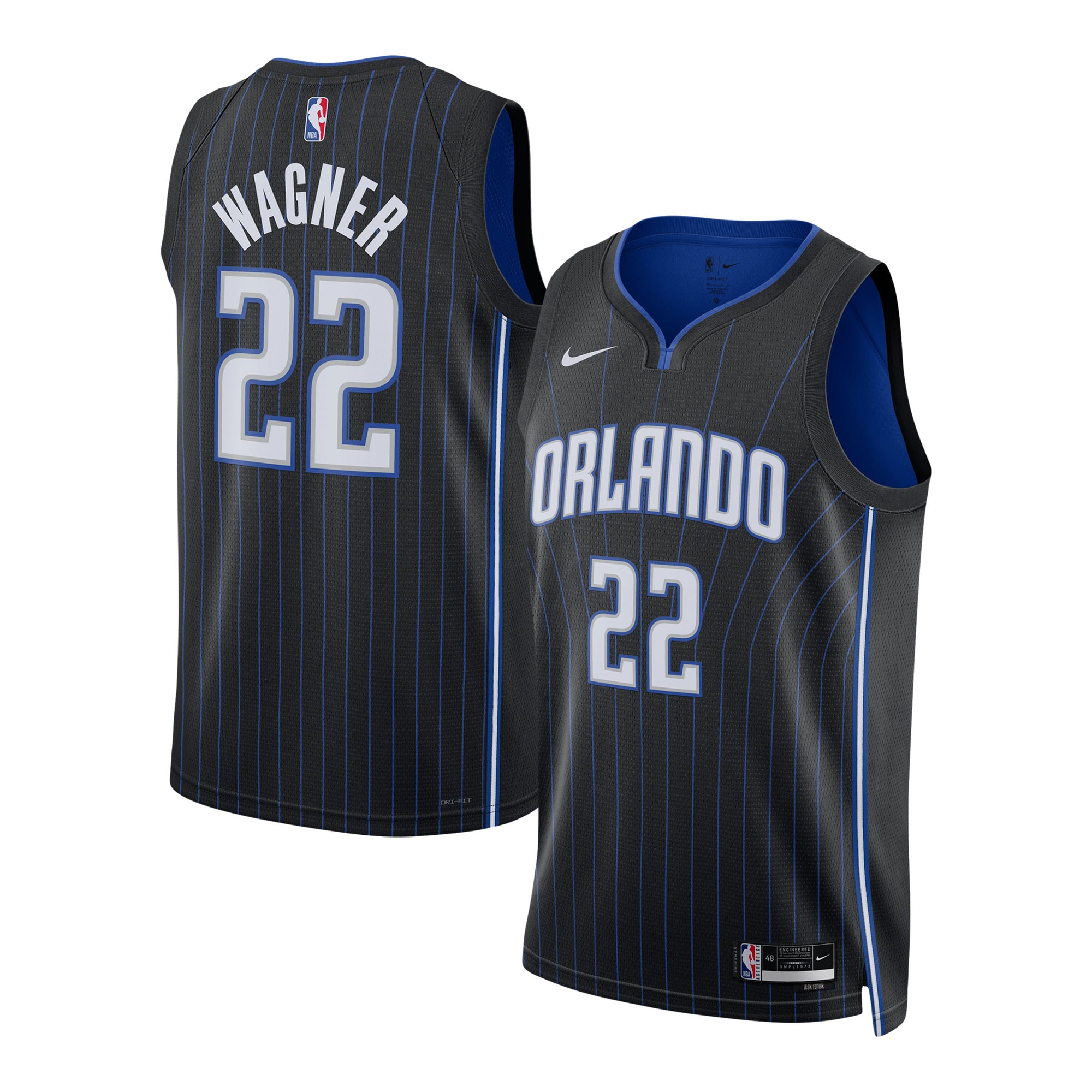 Franz Wagner Orlando Magic Unisex Swingman Jersey - Icon Edition - Black cheap jerseys for sale - CheapJerseys.Shop