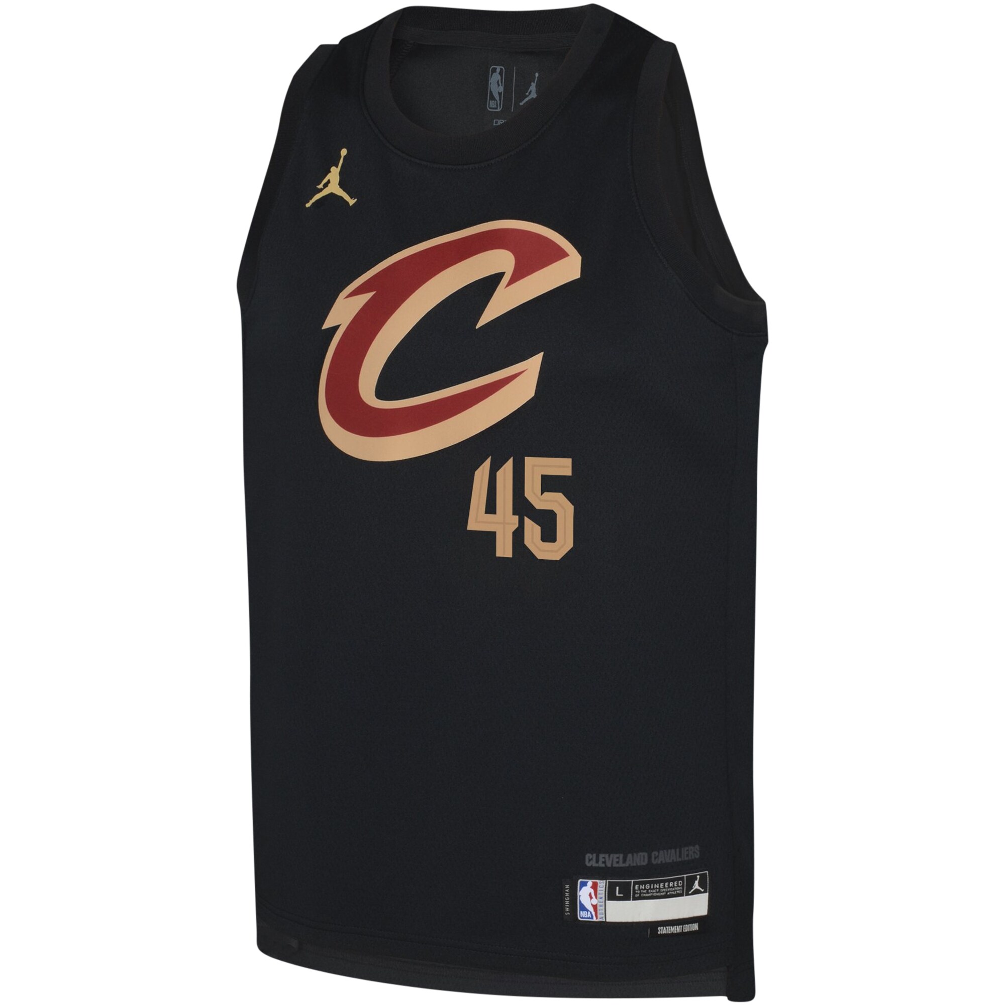 Donovan Mitchell Cleveland Cavaliers Jordan Brand Youth Swingman Jersey - Statement - Black cheap jerseys for sale - CheapJerseys.Shop