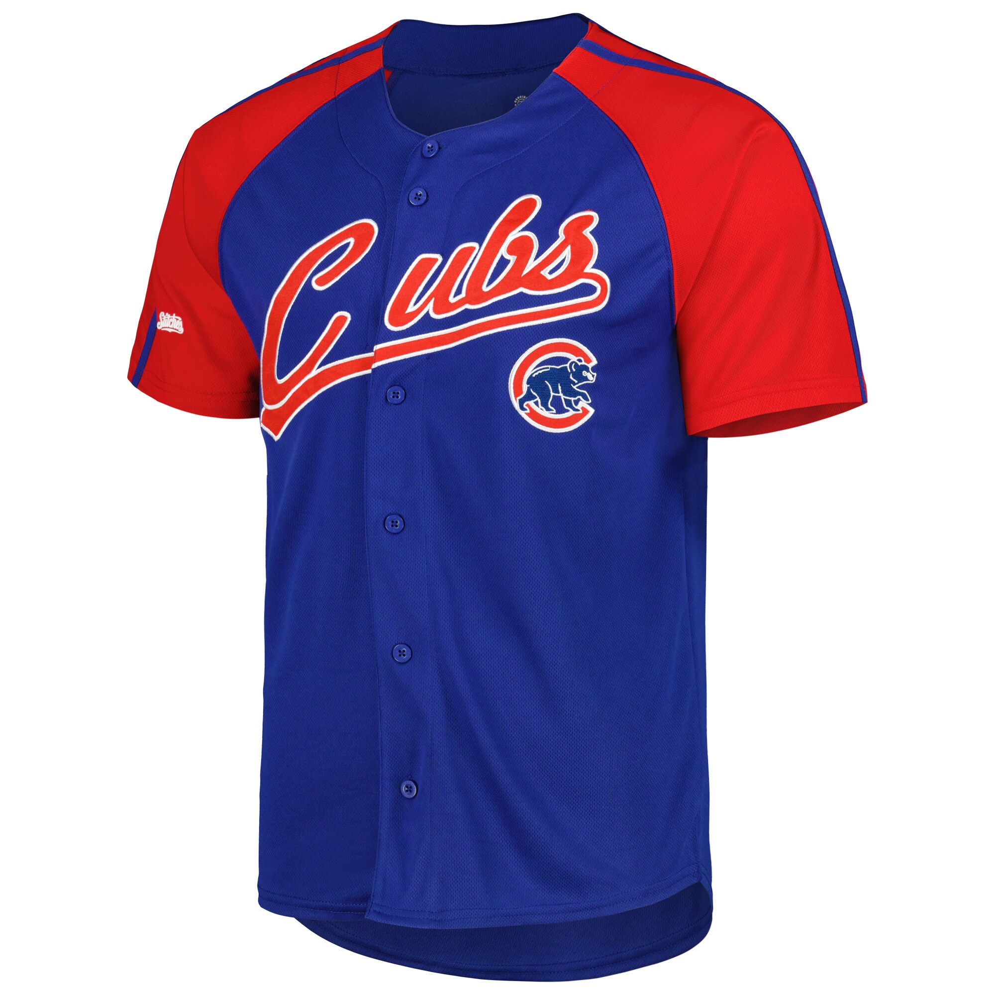 Chicago Cubs Stitches Button-Down Raglan Fashion Jersey - Royal cheap jerseys for sale - CheapJerseys.Shop