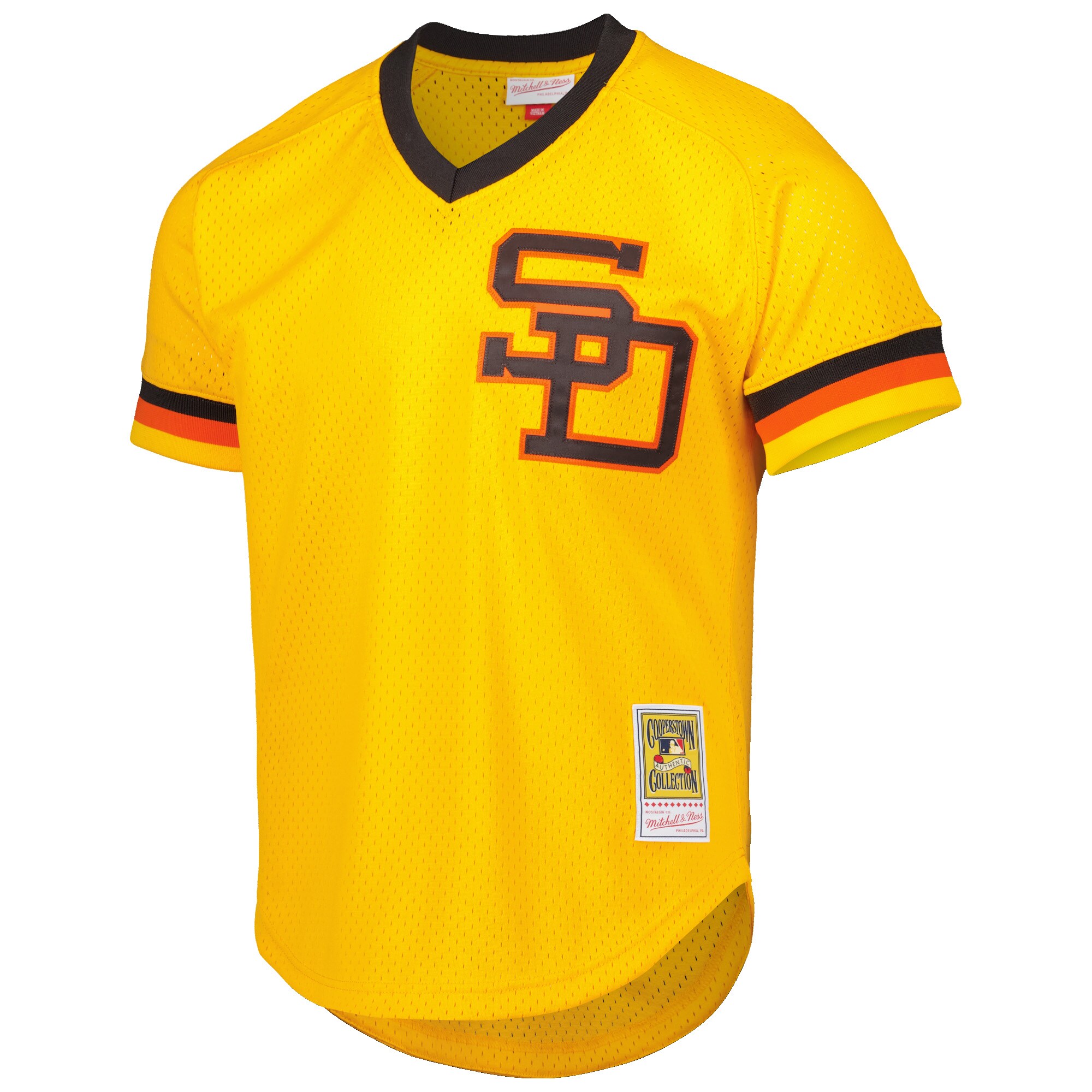 Dave Winfield San Diego Padres Mitchell & Ness Cooperstown Collection Mesh Batting Practice Jersey - Gold cheap jerseys for sale - CheapJerseys.Shop