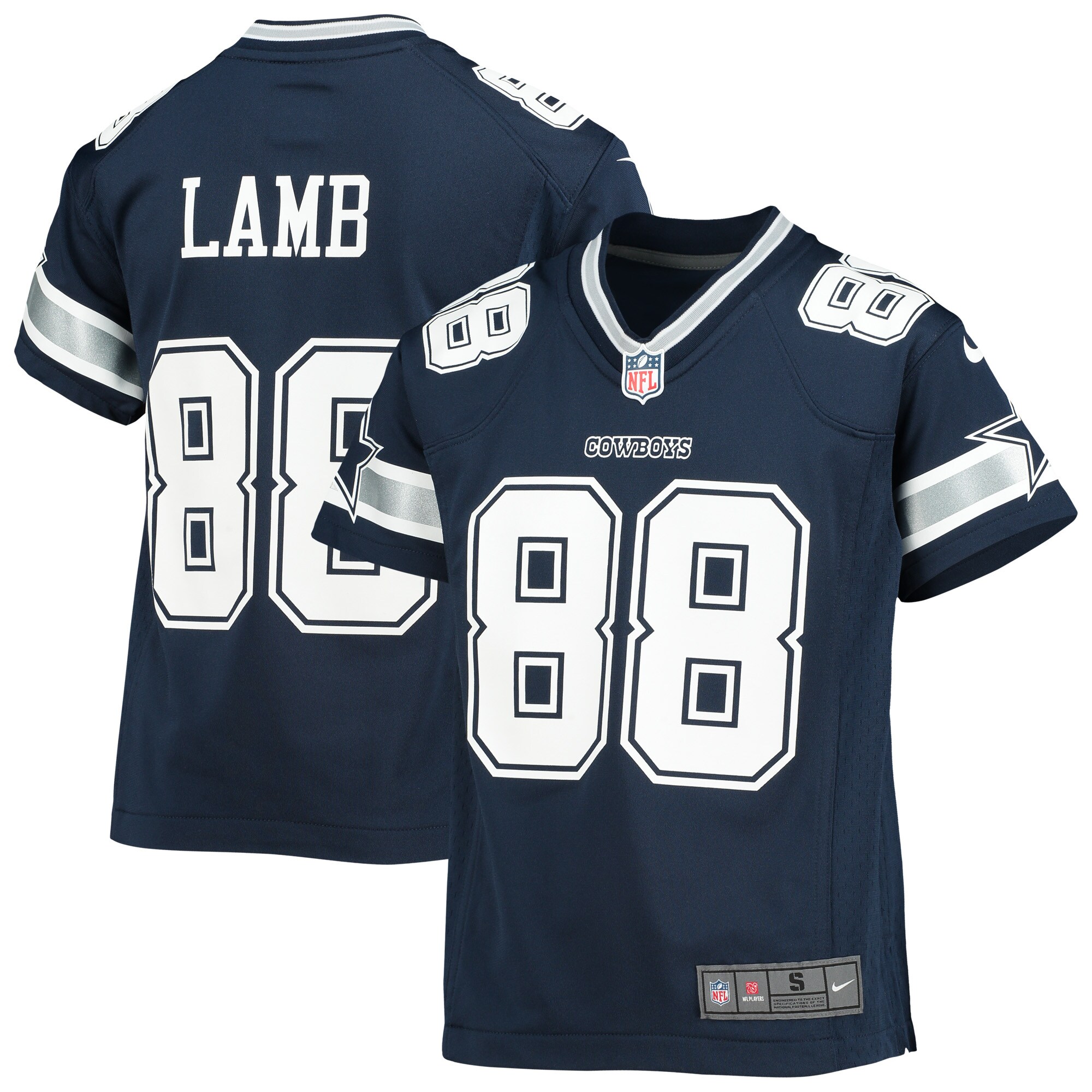 CeeDee Lamb Dallas Cowboys Youth Player Game Jersey - Navy cheap jerseys for sale - CheapJerseys.Shop