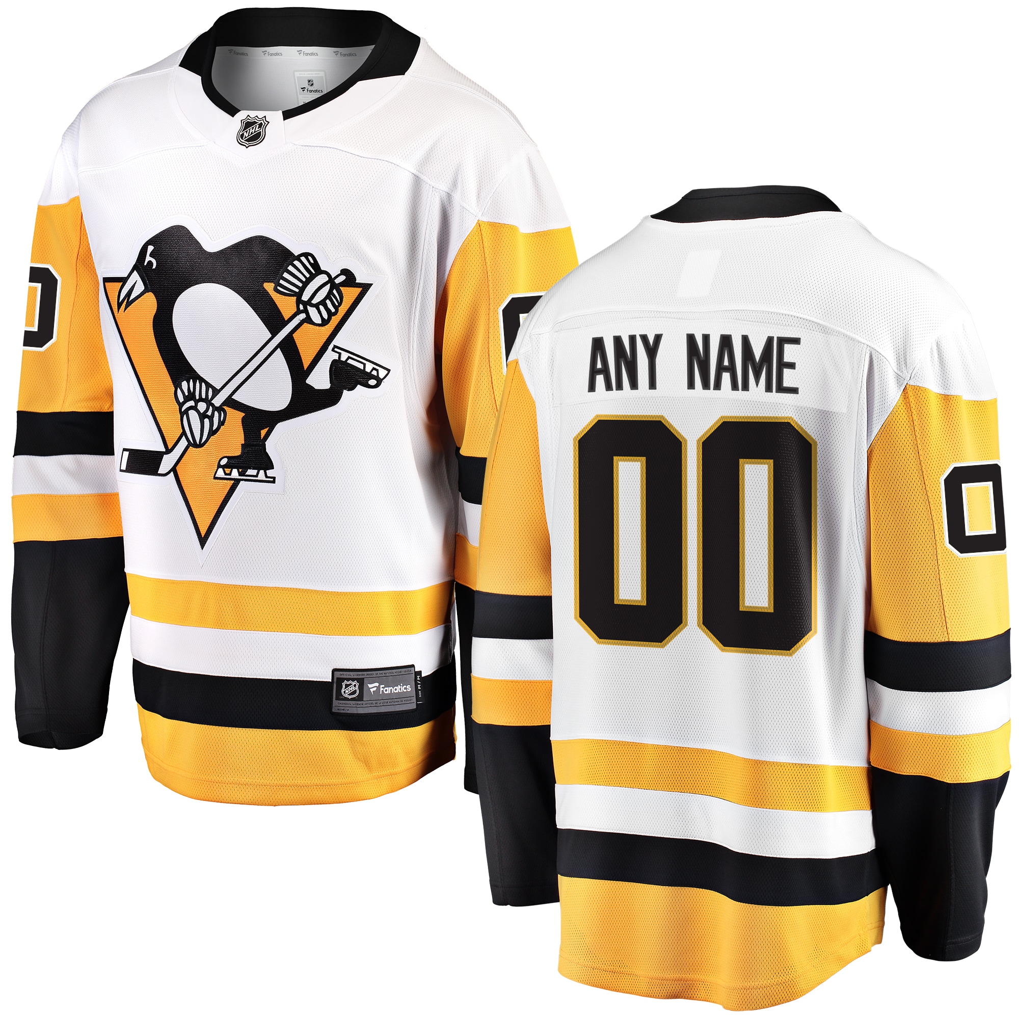Pittsburgh Penguins Fanatics Away Breakaway Custom Jersey - White cheap jerseys for sale - CheapJerseys.Shop