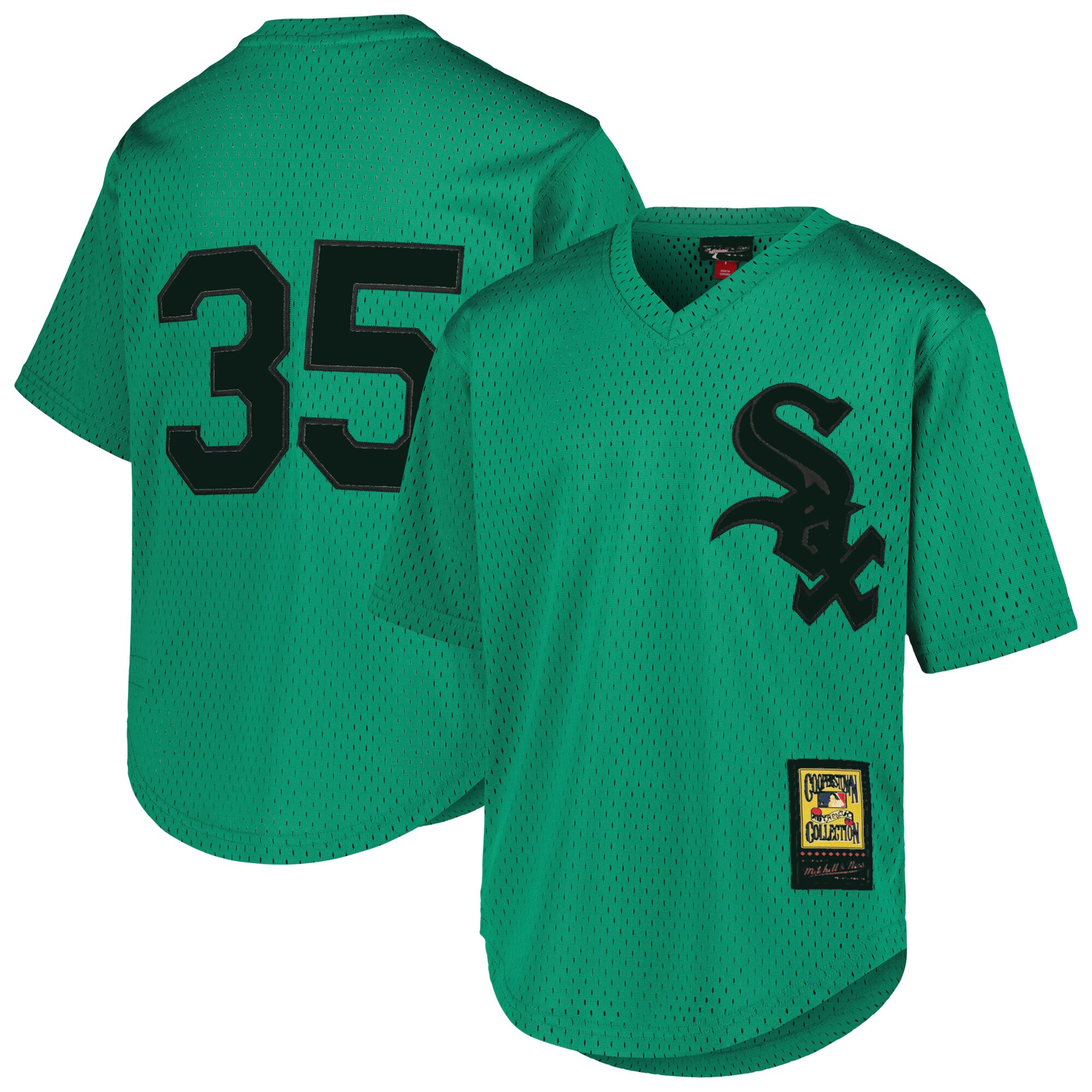 Frank Thomas Chicago White Sox Mitchell & Ness Youth Cooperstown Collection\u00c2\u00a0Mesh Batting Practice Jersey - Green cheap jerseys for sale - CheapJerseys.Shop
