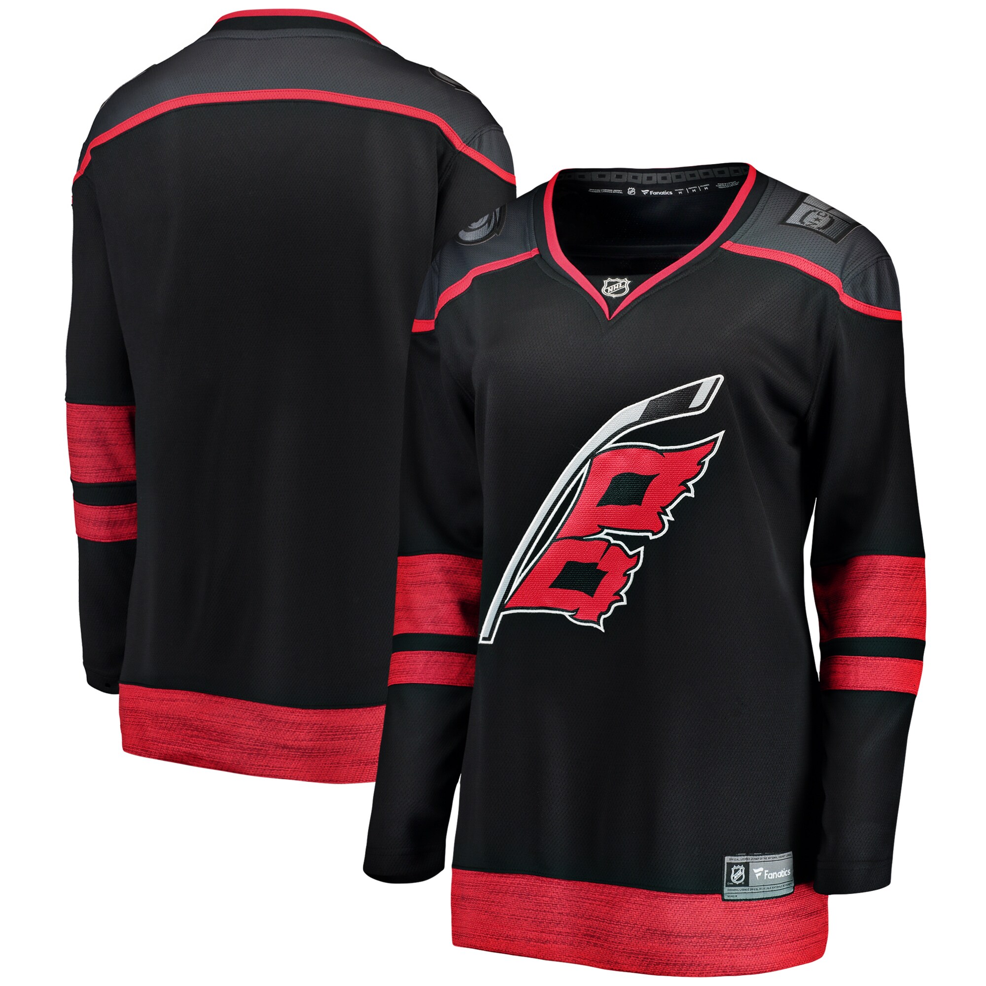 Carolina Hurricanes Fanatics Women's Home Breakaway Jersey - Black cheap jerseys for sale - CheapJerseys.Shop