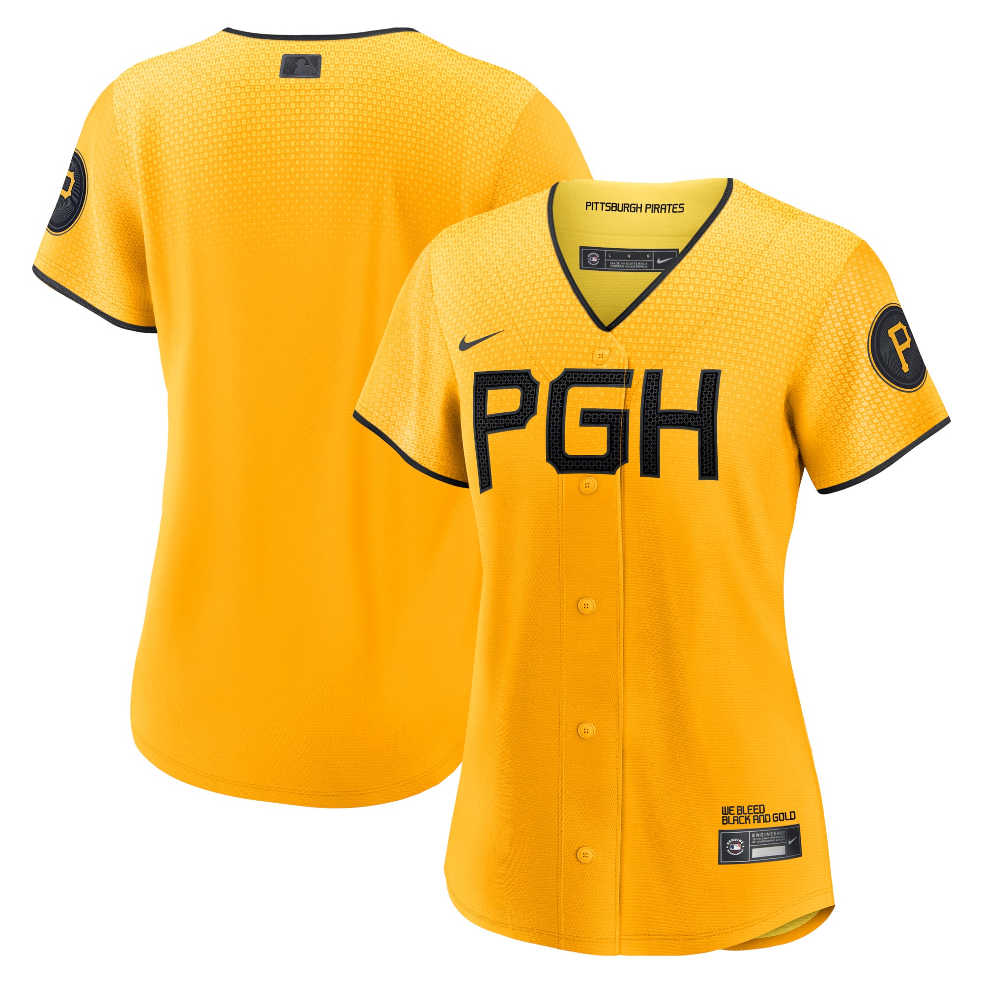 Pittsburgh Pirates Women's City Connect Replica Jersey - Gold cheap jerseys for sale - CheapJerseys.Shop