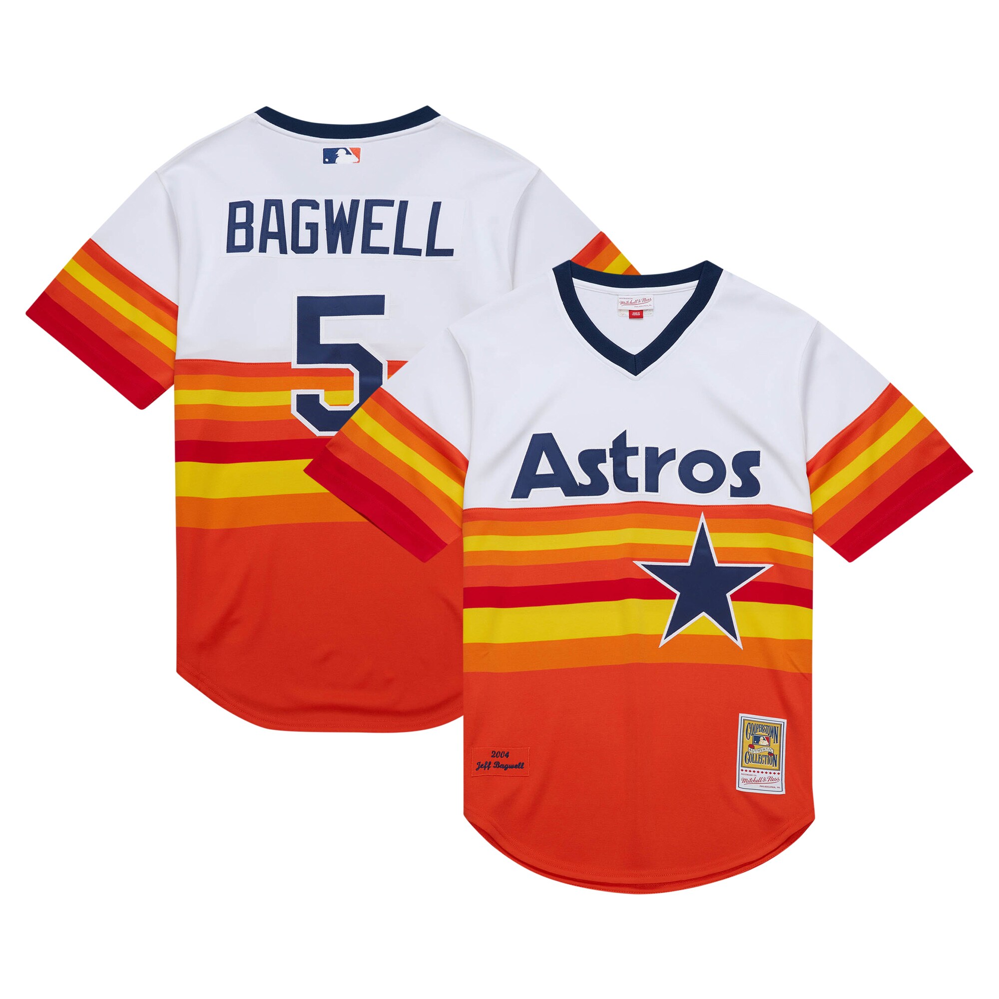Jeff Bagwell Houston Astros Mitchell & Ness 2004 Cooperstown Collection Authentic Throwback Jersey - White cheap jerseys for sale - CheapJerseys.Shop