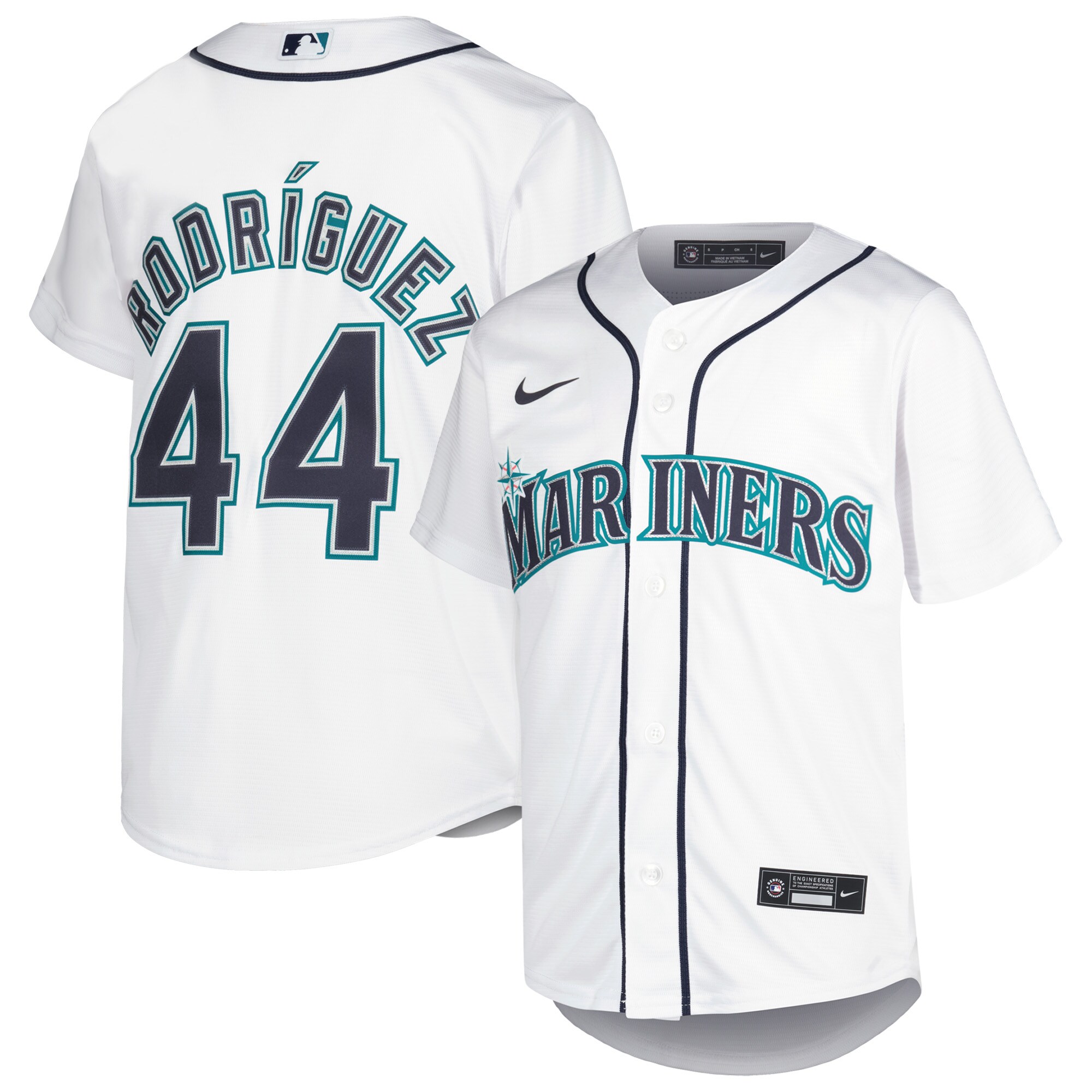 Julio Rodr\u00c3\u00adguez Seattle Mariners Youth Home Replica Player Jersey - White cheap jerseys for sale - CheapJerseys.Shop