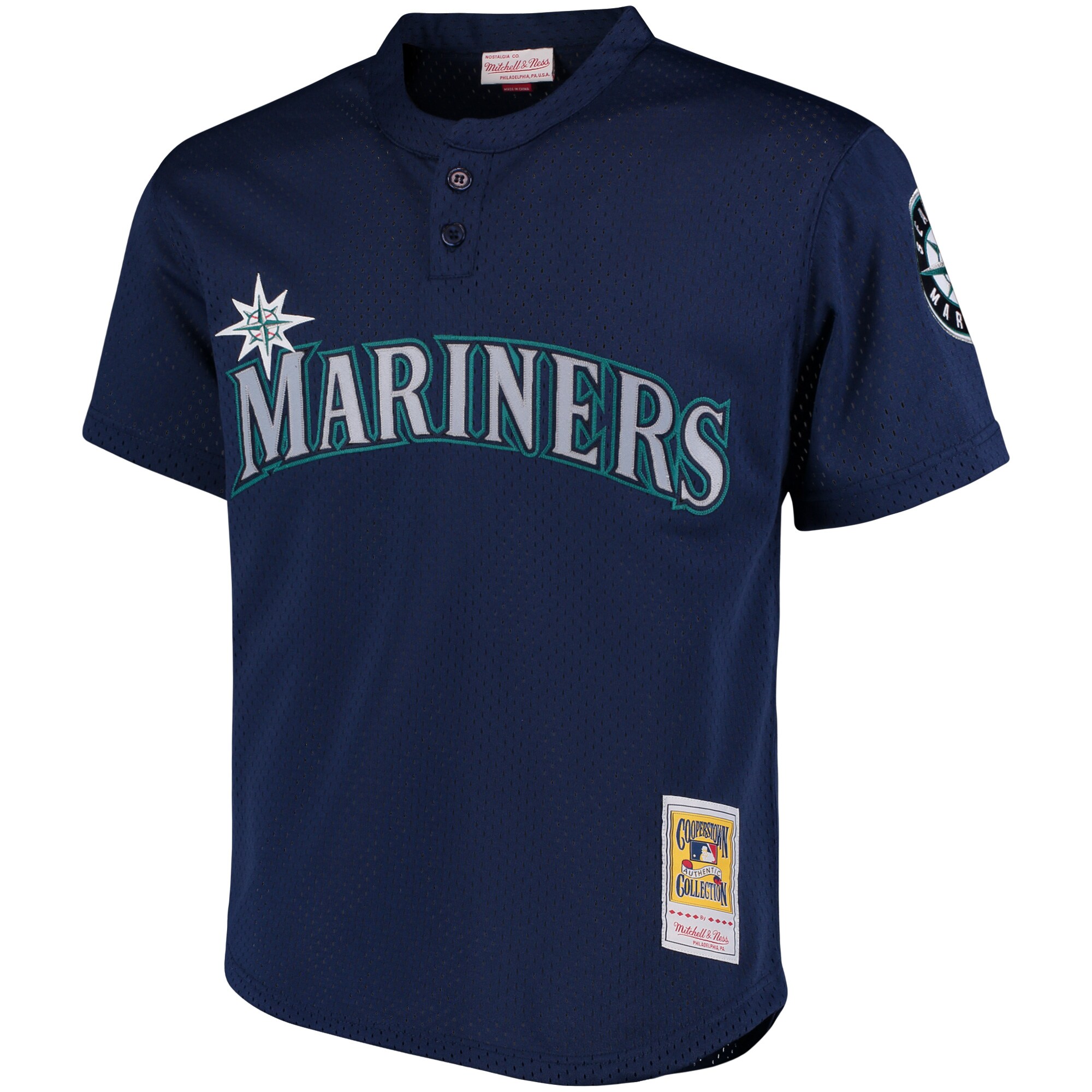 Ken Griffey Jr. Seattle Mariners Mitchell & Ness Cooperstown Collection Mesh Batting Practice Jersey - Navy cheap jerseys for sale - CheapJerseys.Shop