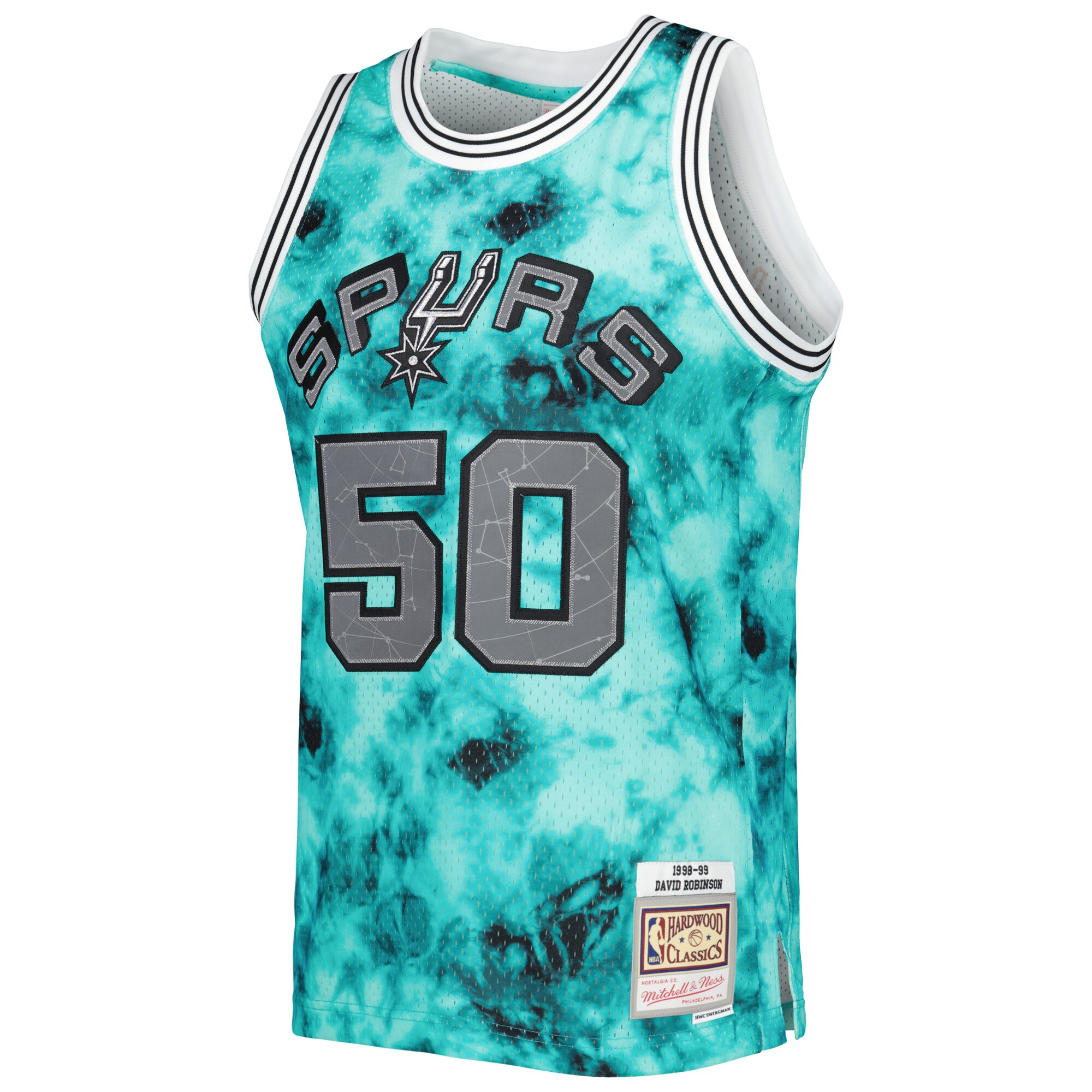 David Robinson San Antonio Spurs Mitchell & Ness 1998\/99 Galaxy Swingman Jersey - Teal cheap jerseys for sale - CheapJerseys.Shop