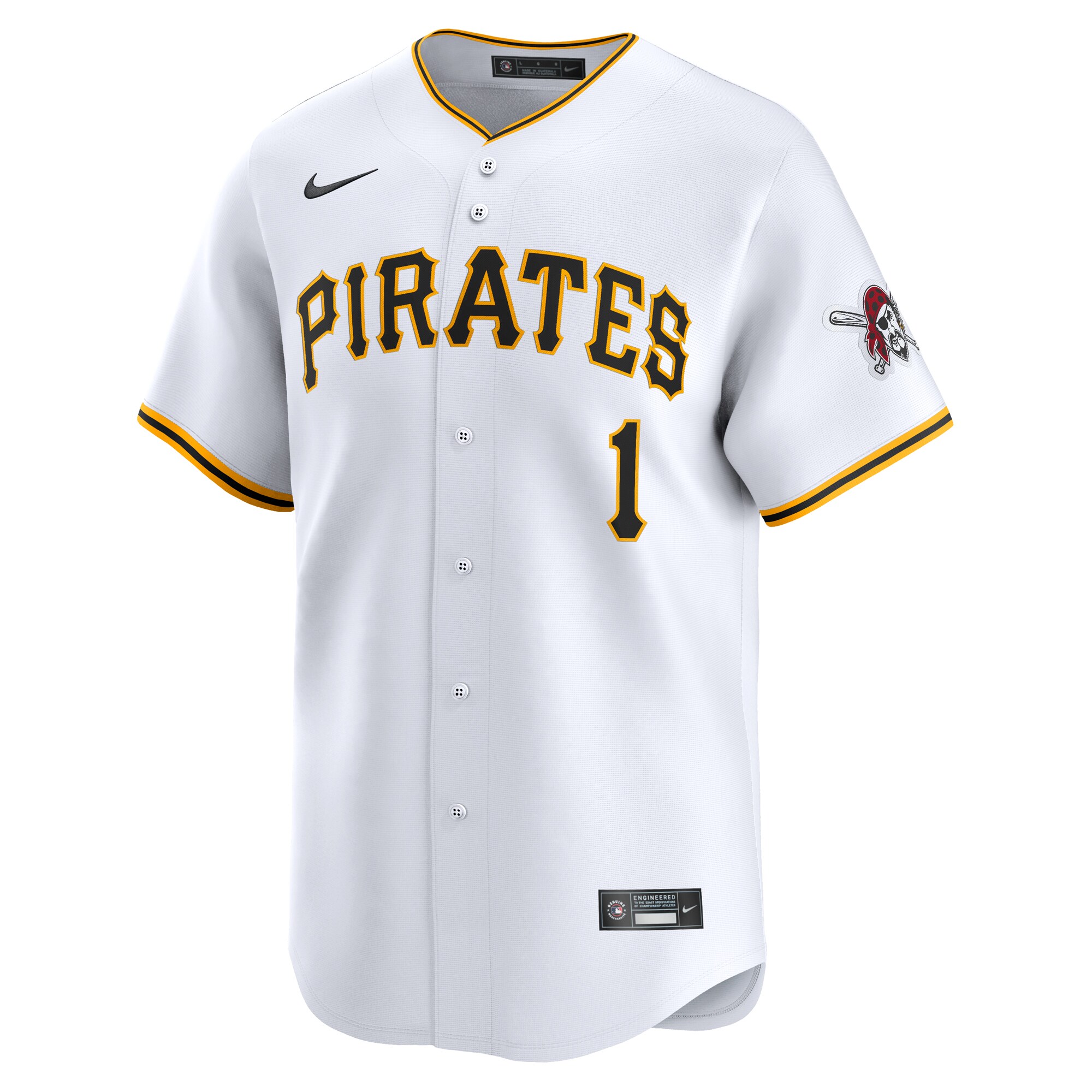 Pittsburgh Pirates #1 Dad Home Limited Jersey - White cheap jerseys for sale - CheapJerseys.Shop