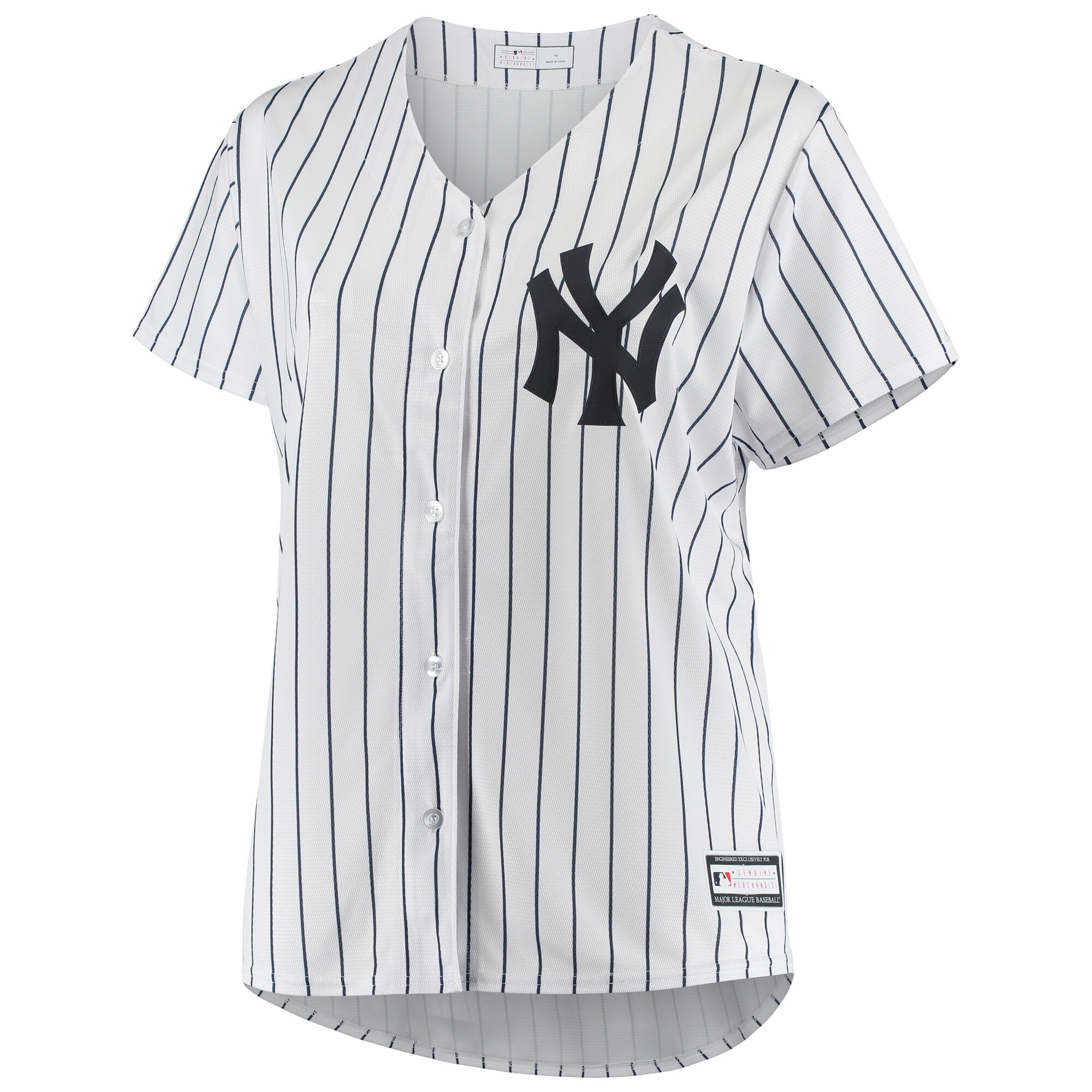 New York Yankees Women's Plus Size Sanitized Replica Team Jersey - White cheap jerseys for sale - CheapJerseys.Shop
