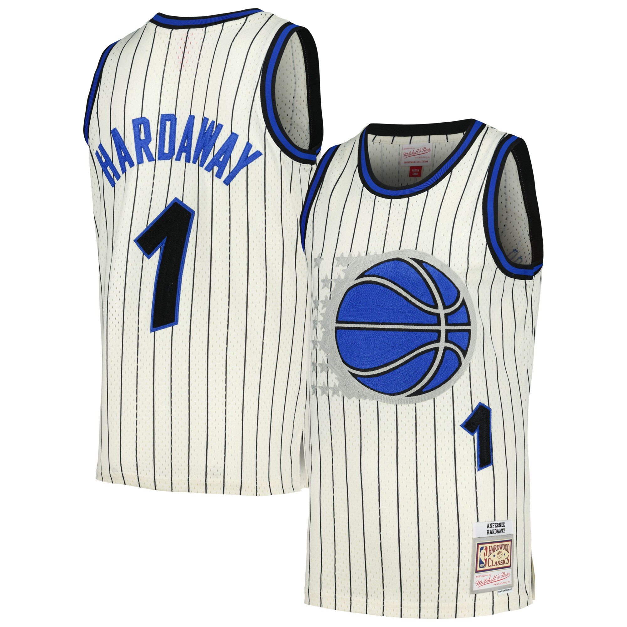 Penny Hardaway Orlando Magic Mitchell & Ness Chainstitch Swingman Jersey - Cream cheap jerseys for sale - CheapJerseys.Shop