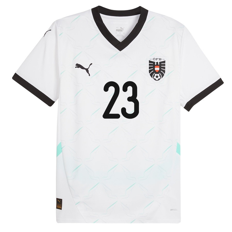 Muhammed Cham 23 Austria National Team 2024/25 Away Men Jersey - White cheap jerseys for sale - CheapJerseys.Shop