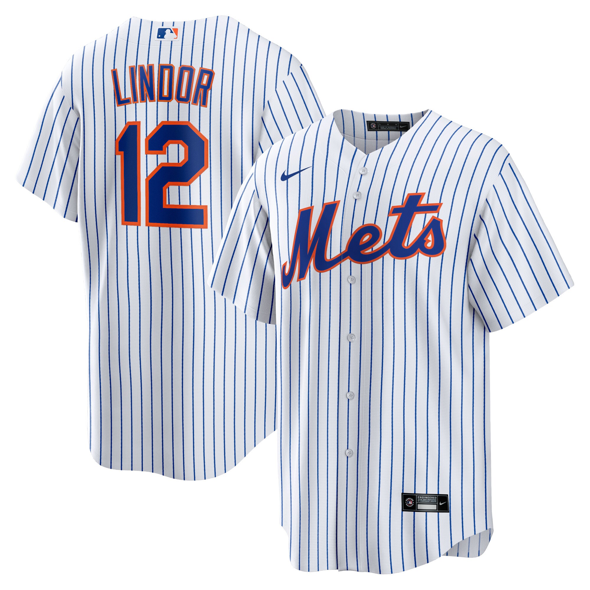 Francisco Lindor New York Mets Home Replica Player Jersey - White cheap jerseys for sale - CheapJerseys.Shop