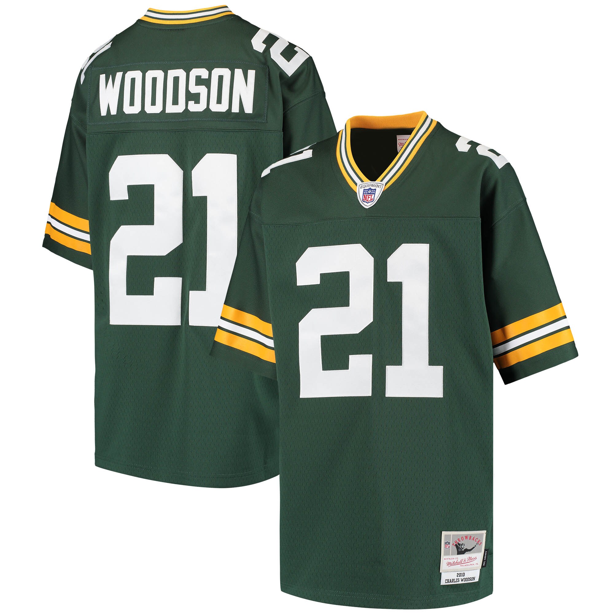 Charles Woodson Green Bay Packers Mitchell & Ness Youth Retired Player Legacy Jersey - Green cheap jerseys for sale - CheapJerseys.Shop