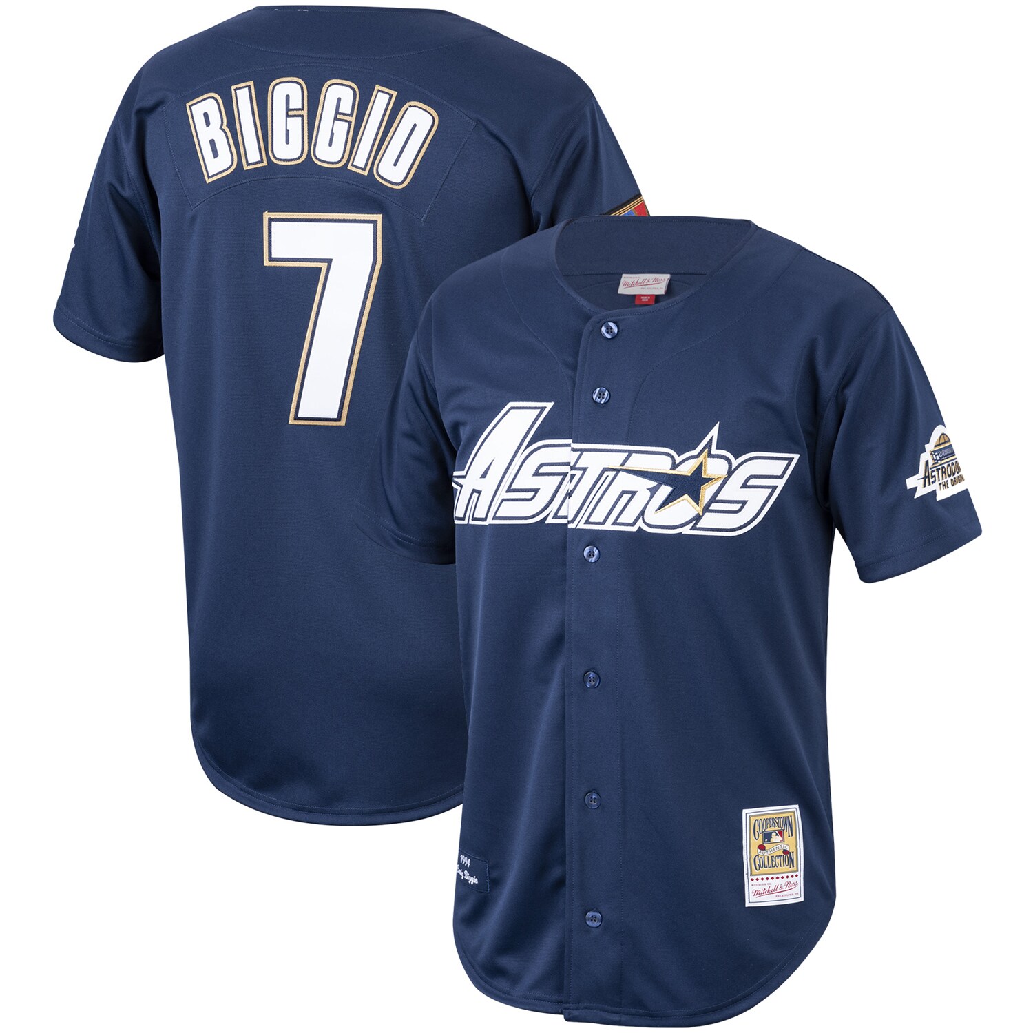 Craig Biggio Houston Astros Mitchell & Ness Cooperstown Collection 1994 Authentic Jersey - Navy cheap jerseys for sale - CheapJerseys.Shop