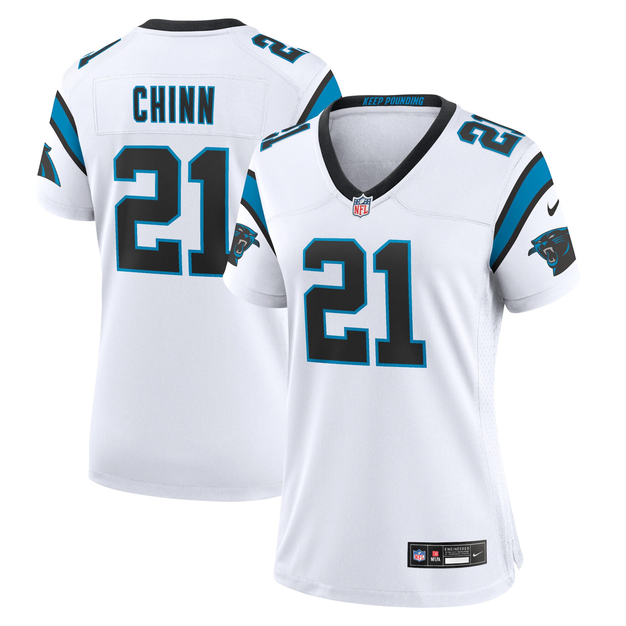 Jeremy Chinn Carolina Panthers Women's Player Jersey - White cheap jerseys for sale - CheapJerseys.Shop
