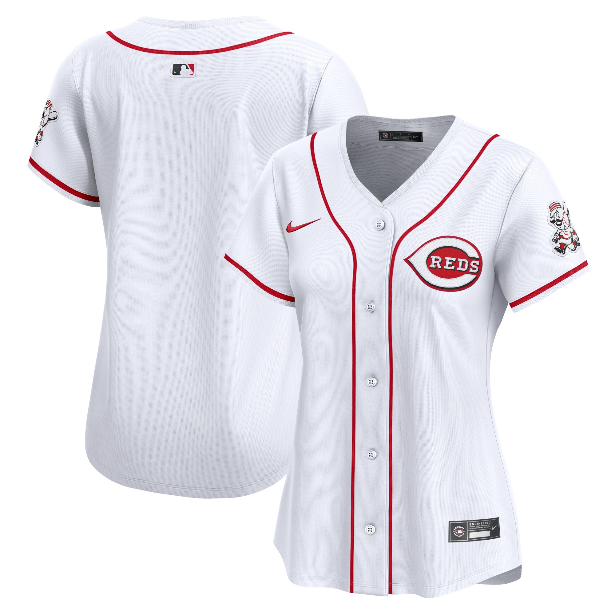 Cincinnati Reds Women's Home Limited Jersey - White cheap jerseys for sale - CheapJerseys.Shop