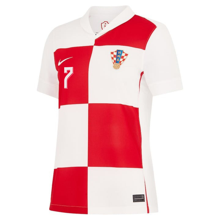 Lovro Majer 7 Croatia National Team 2024 Home WOMEN Jersey - White cheap jerseys for sale - CheapJerseys.Shop