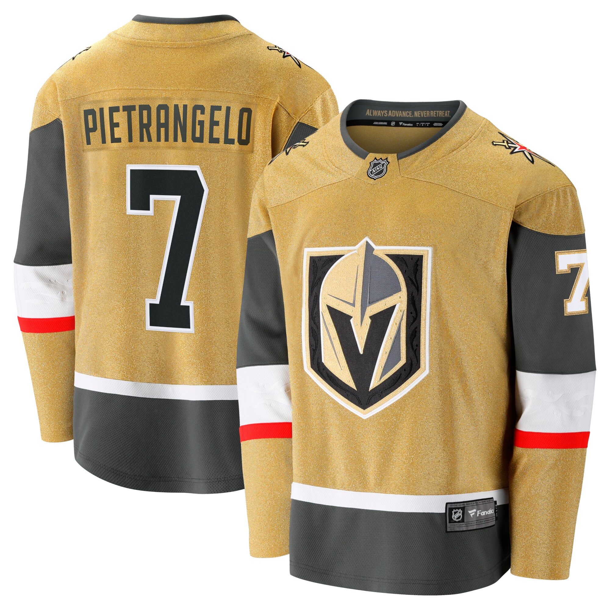 Alex Pietrangelo Vegas Golden Knights Fanatics Home Breakaway Jersey - Gold cheap jerseys for sale - CheapJerseys.Shop
