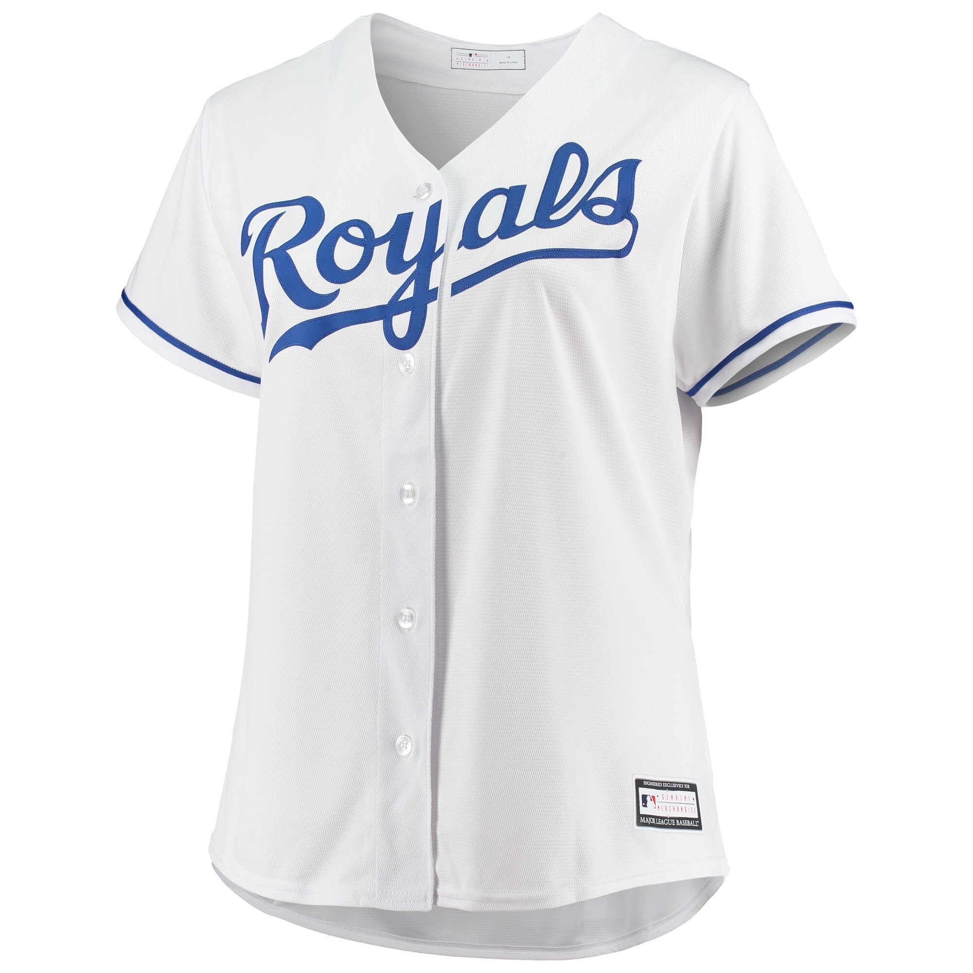 Kansas City Royals Women's Plus Size Home Replica Team Jersey - White cheap jerseys for sale - CheapJerseys.Shop