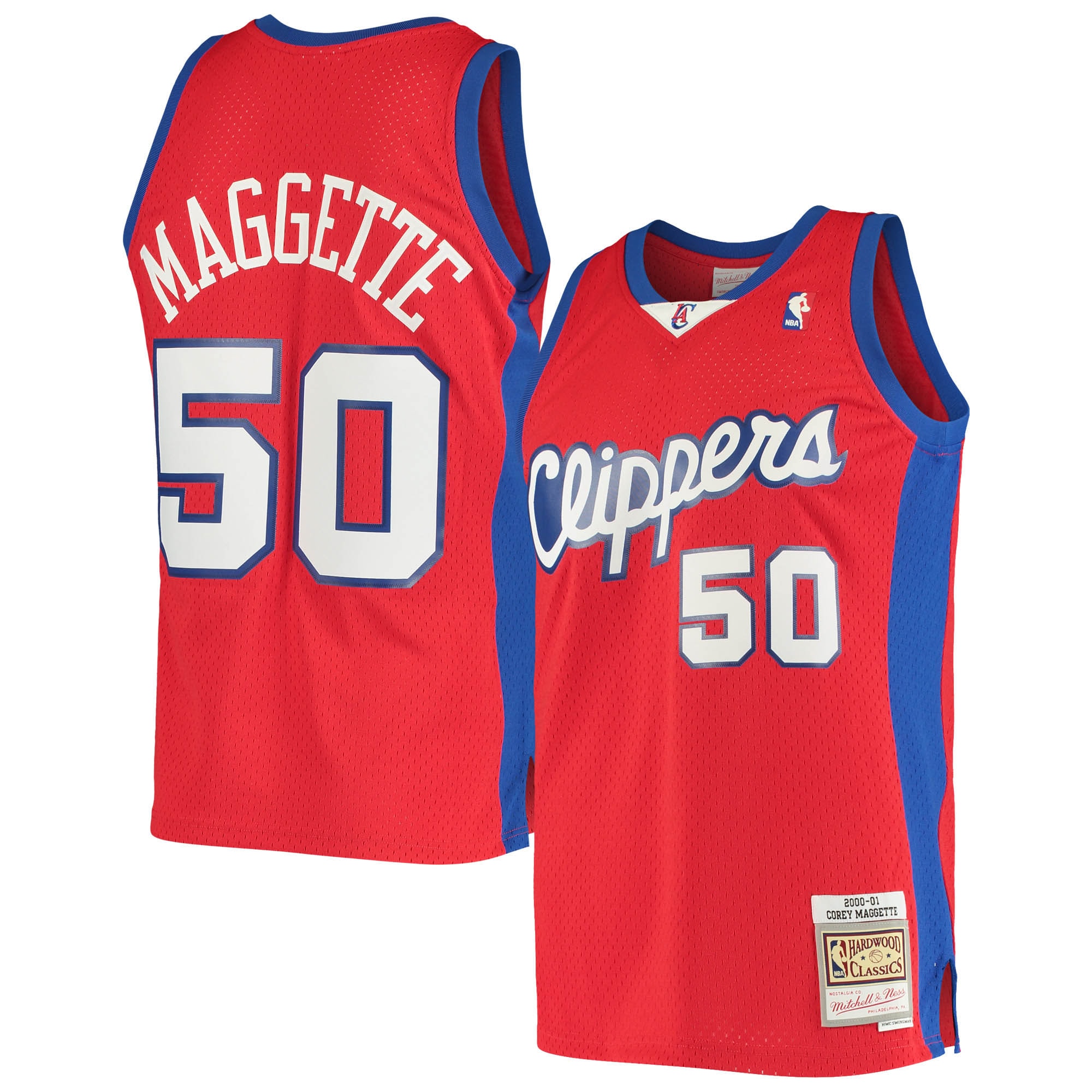 Corey Maggette LA Clippers Mitchell & Ness 2001\/02 Hardwood Classics Swingman Jersey - Red cheap jerseys for sale - CheapJerseys.Shop