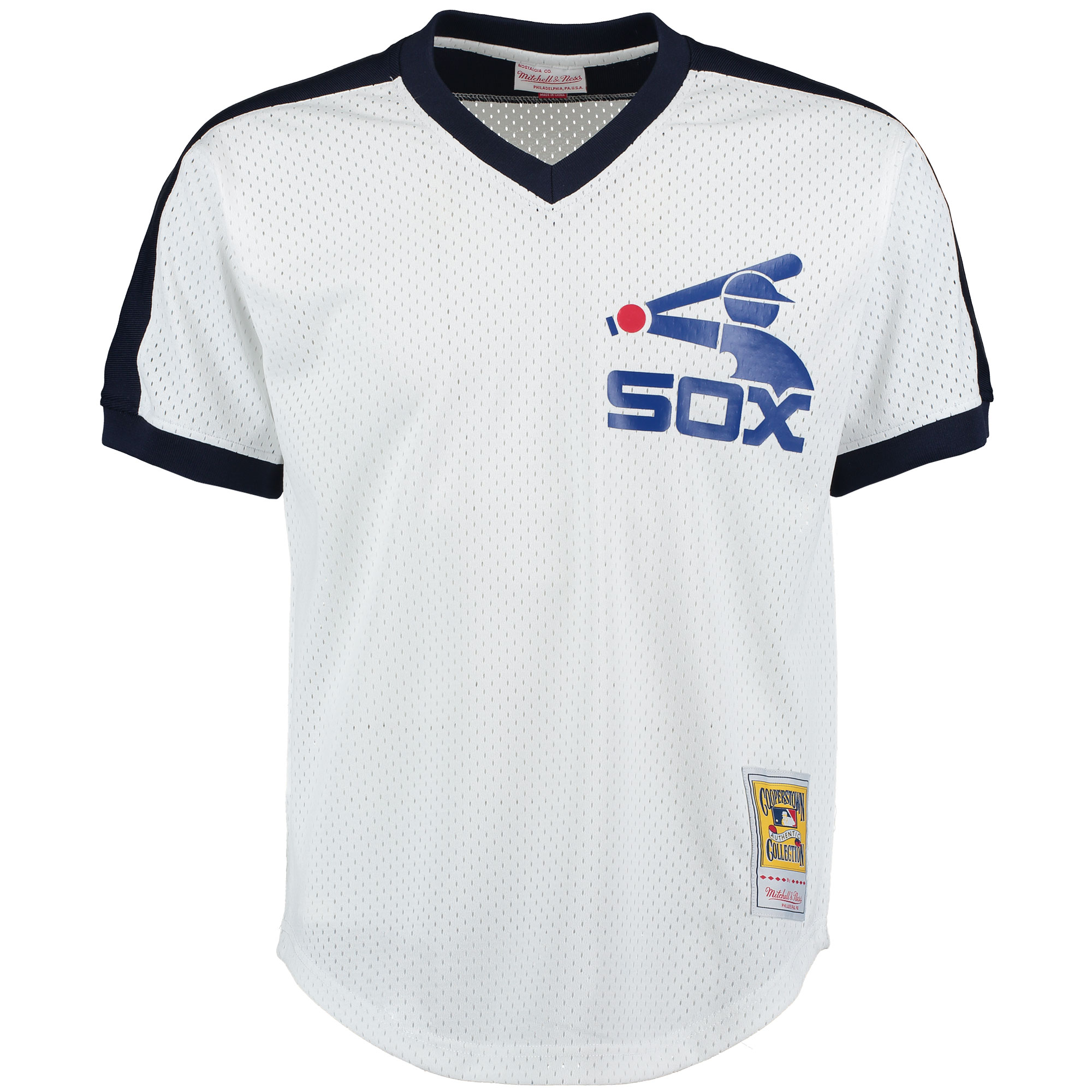 Carlton Fisk Chicago White Sox Mitchell & Ness Cooperstown Mesh Batting Practice Jersey - White cheap jerseys for sale - CheapJerseys.Shop