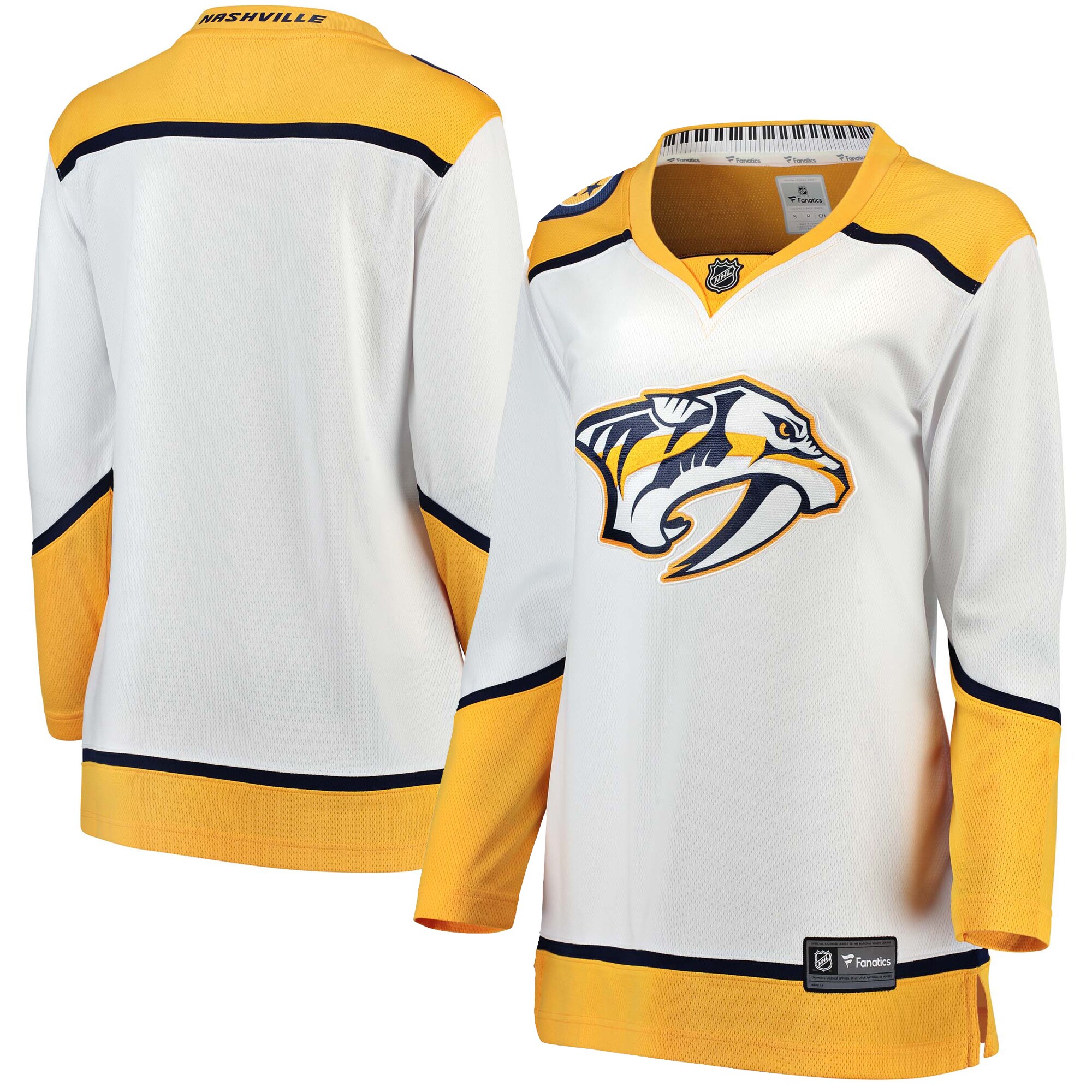 Nashville Predators Fanatics Women's Away Breakaway Jersey - White cheap jerseys for sale - CheapJerseys.Shop